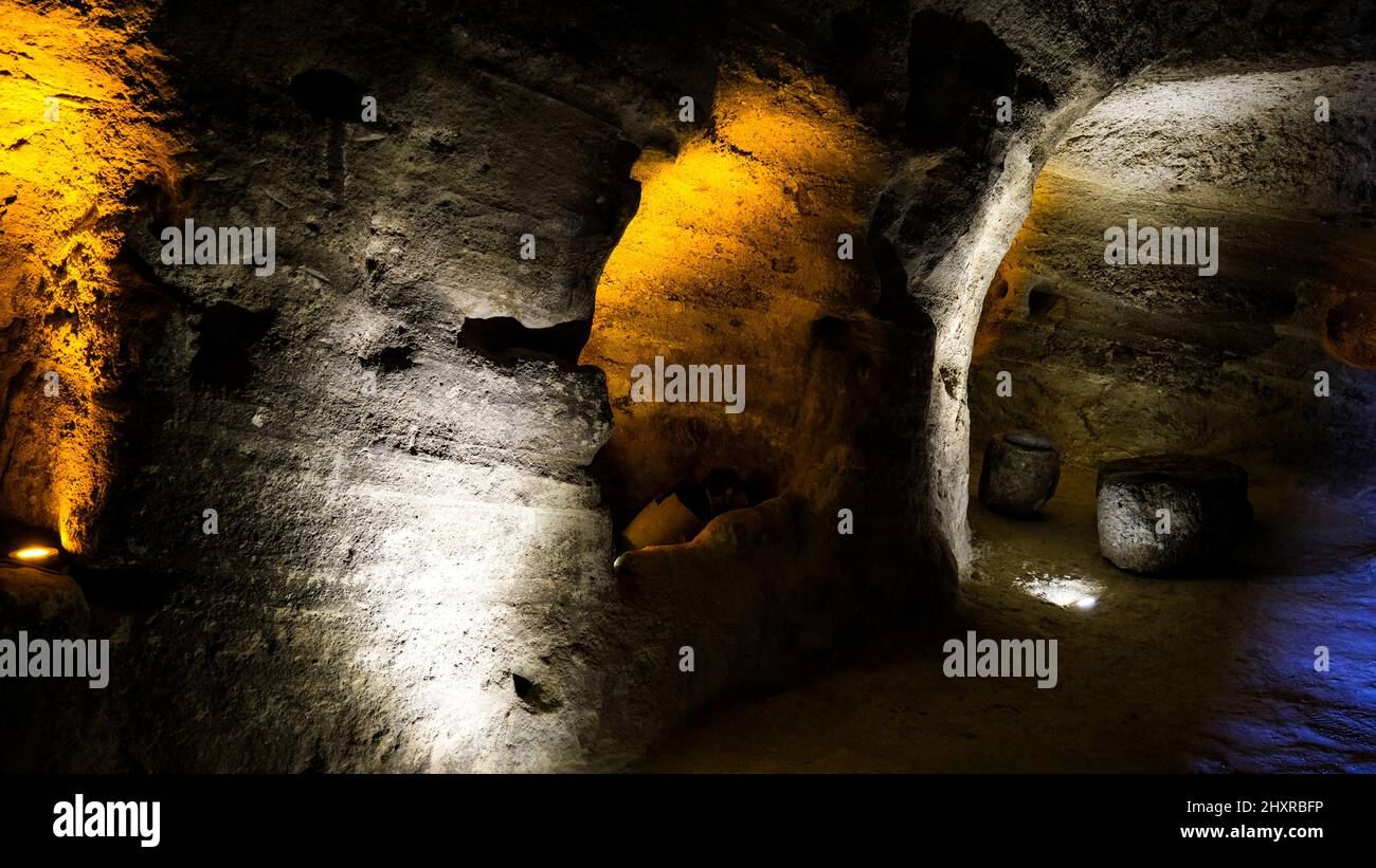 Derinkuyu underground city in Turkey Stock Photo - Alamy