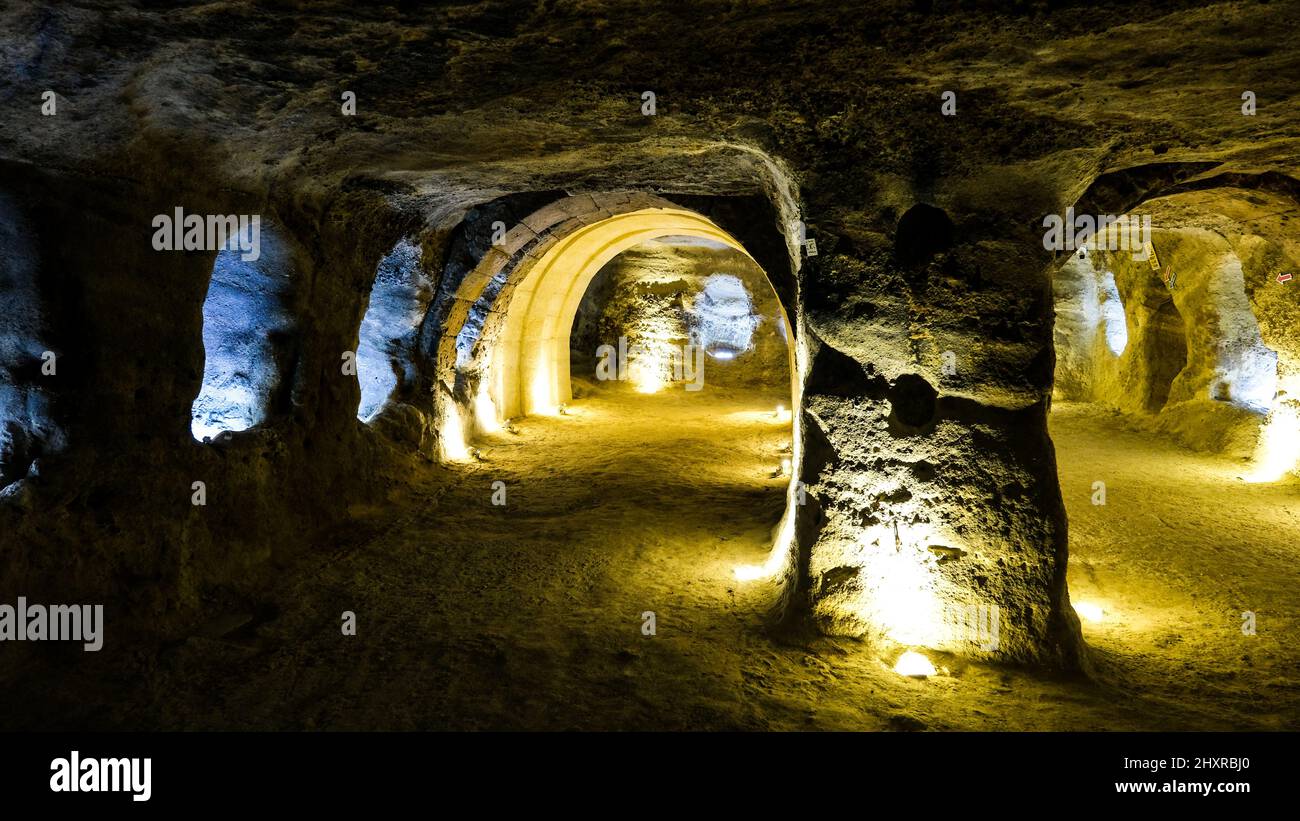 Derinkuyu underground city in Turkey Stock Photo - Alamy