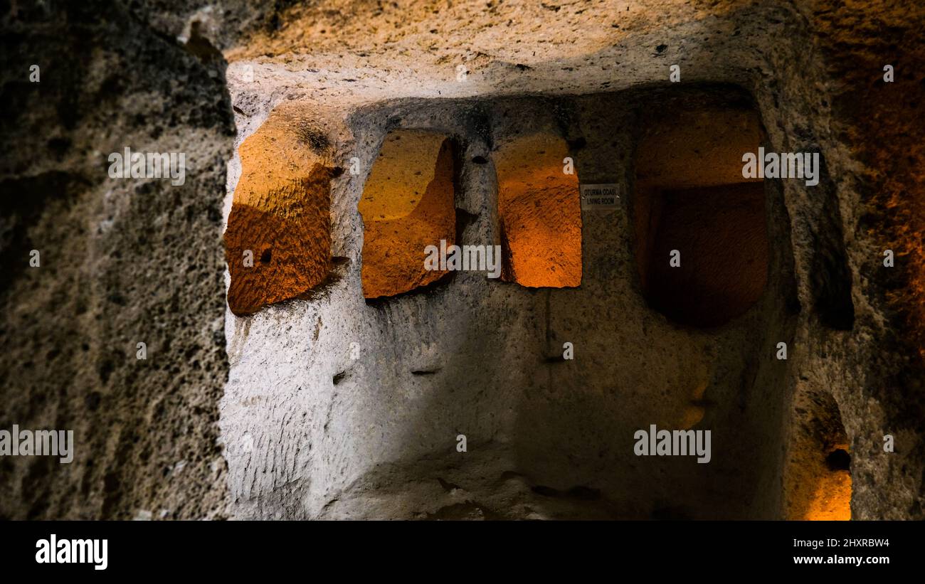 Derinkuyu underground city in Turkey Stock Photo - Alamy