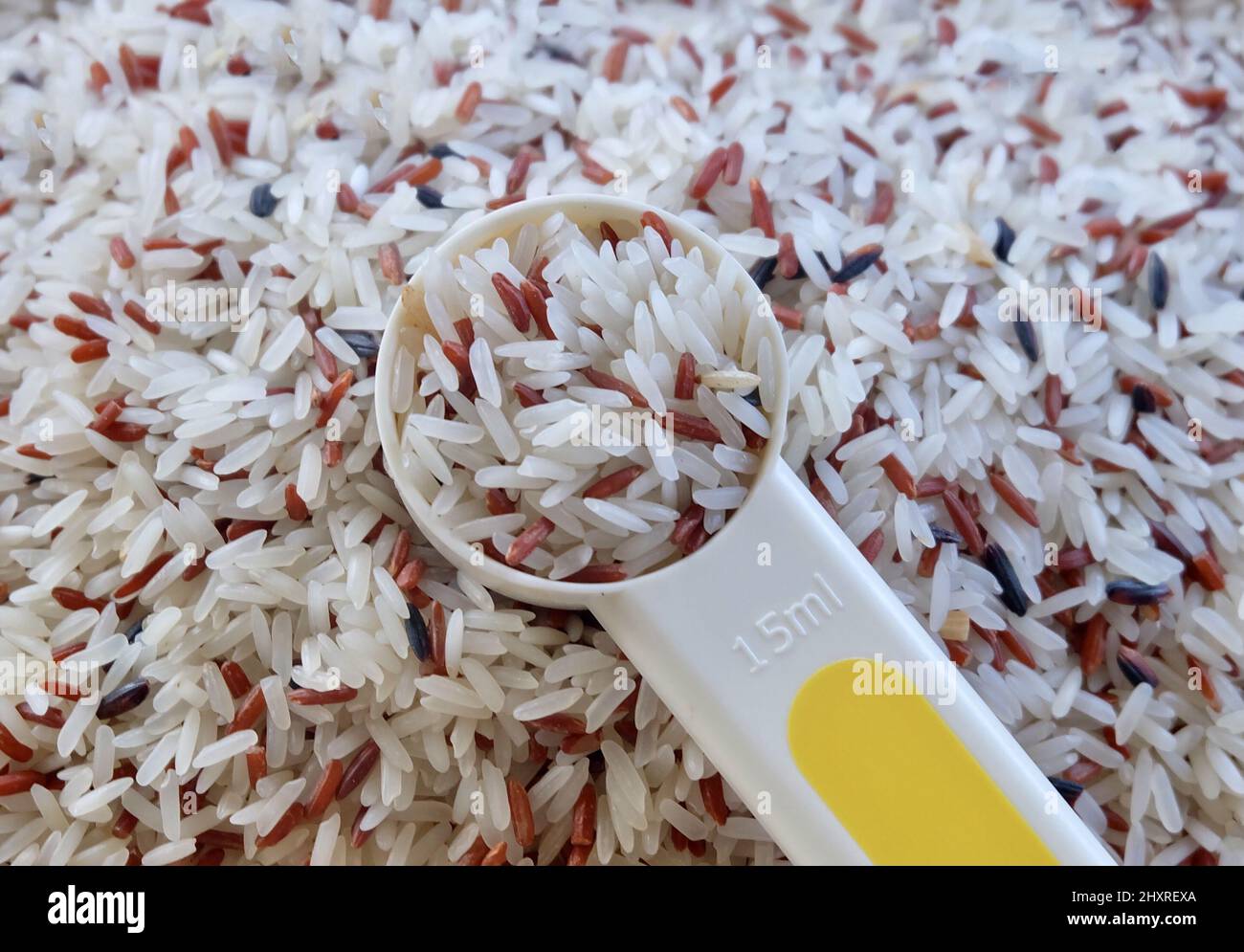 Cuisine and Food, Uncooked Brown and White Jasmine Long Rice, Basmati