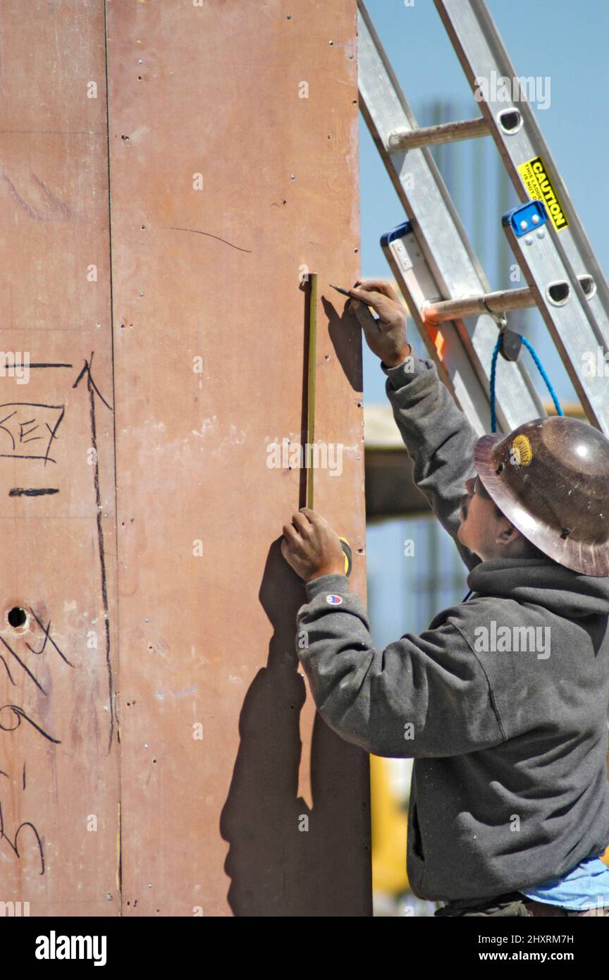 Major construction site in downtown Sarasota Florida Measuring Stock