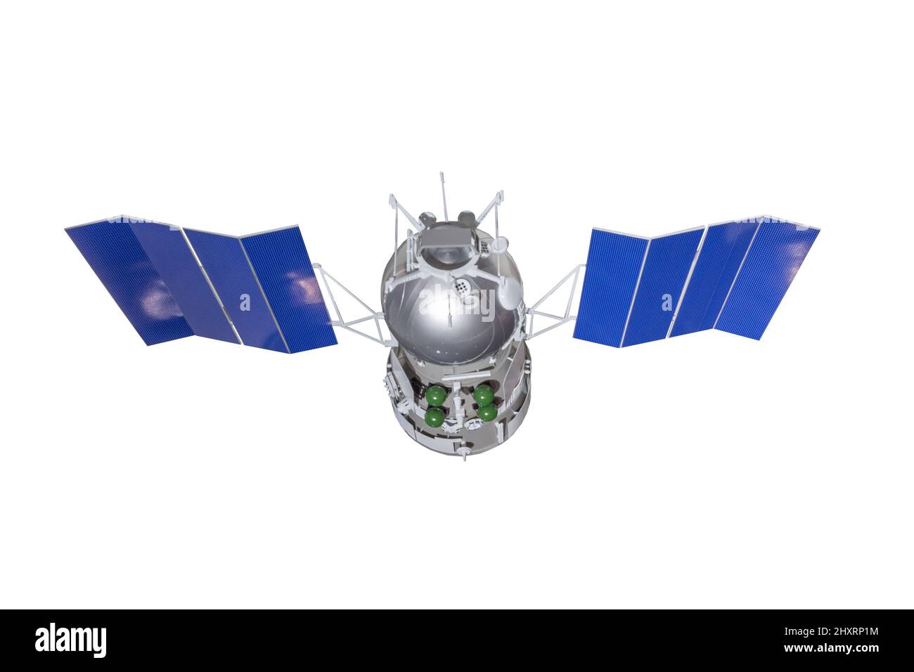 Satellite for earth surface probing isolated on white background Stock Photo