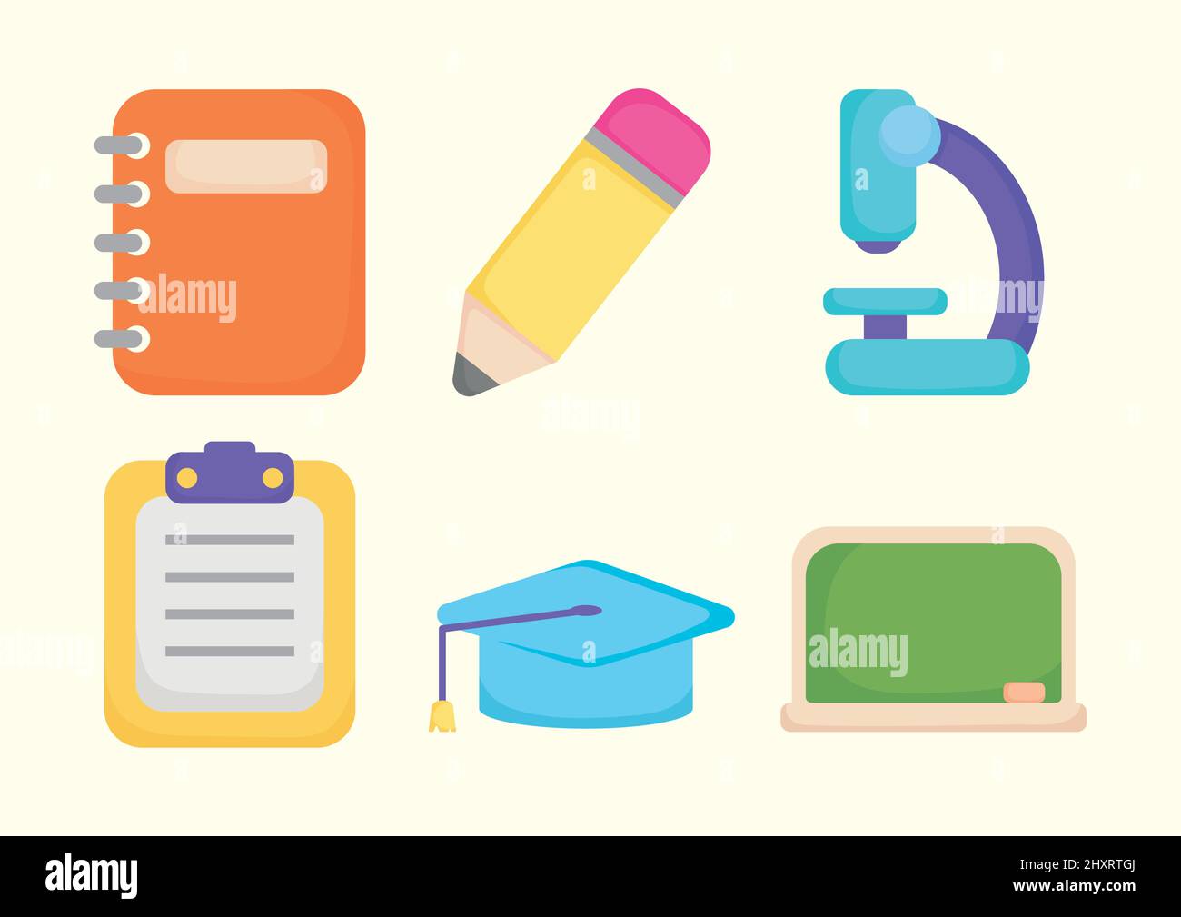 school icons set Stock Vector Image & Art - Alamy