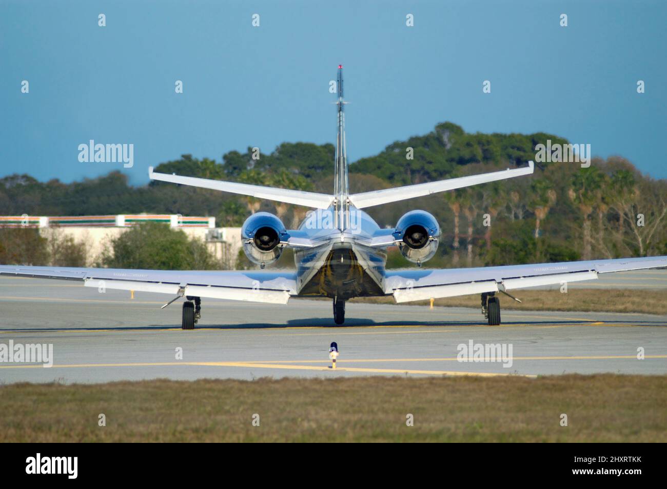 Cessna Citation about to take off Stock Photo