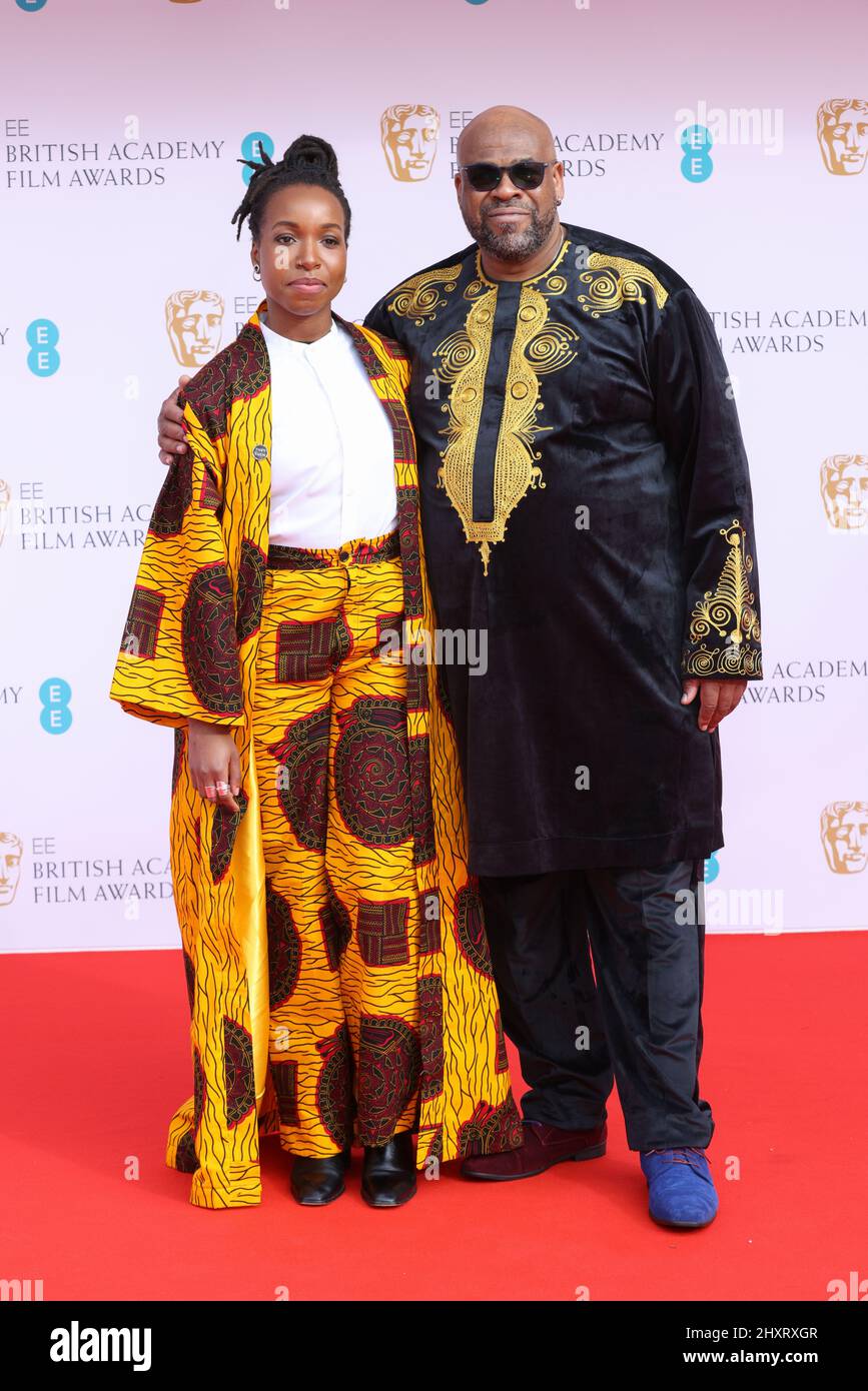 London, UK. 13th Mar, 2022. Cherish Oleka and Gamal Turawa arrive for the 75th EE British Academy Film Awards at the Royal Albert Hall, London, UK on March 13, 2022. ( Credit: Sipa USA/Alamy Live News Stock Photo