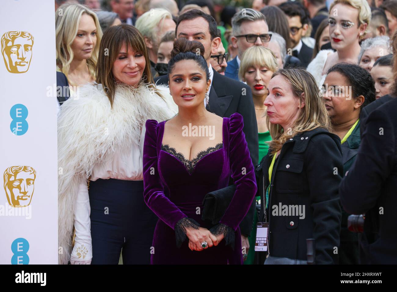London, UK. 13th Mar, 2022. Salma Hayek arrives for the 75th EE British Academy Film Awards at the Royal Albert Hall, London, UK on March 13, 2022. ( Credit: Sipa USA/Alamy Live News Stock Photo