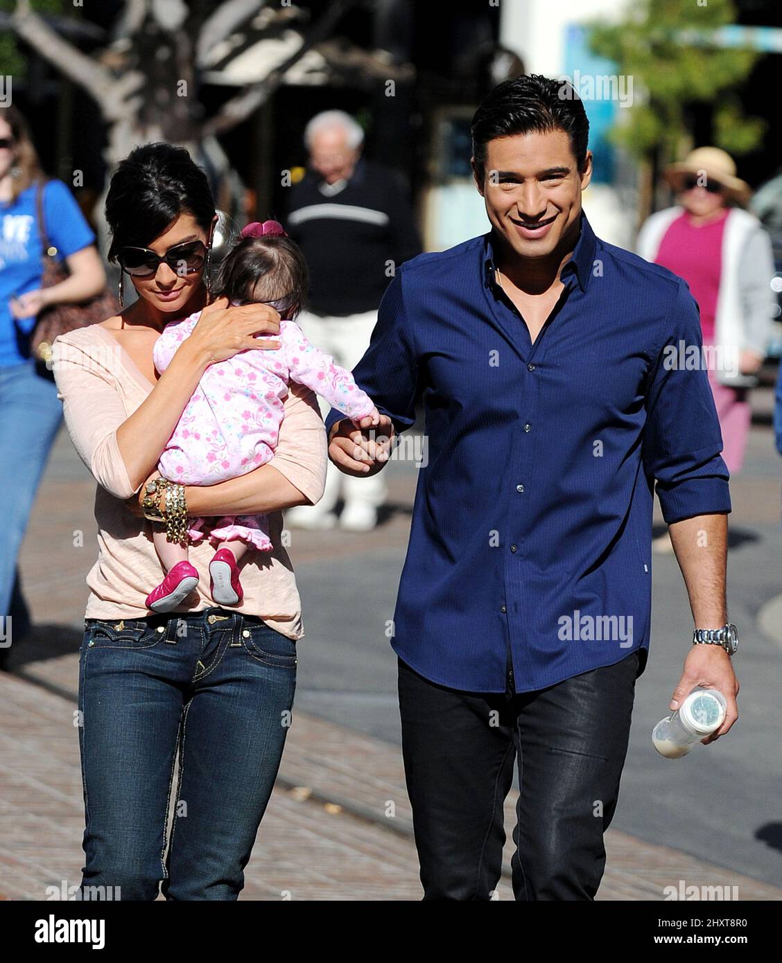 Mario Lopez, wife Courtney Mazza and daughter Gia Francesca Lopez at