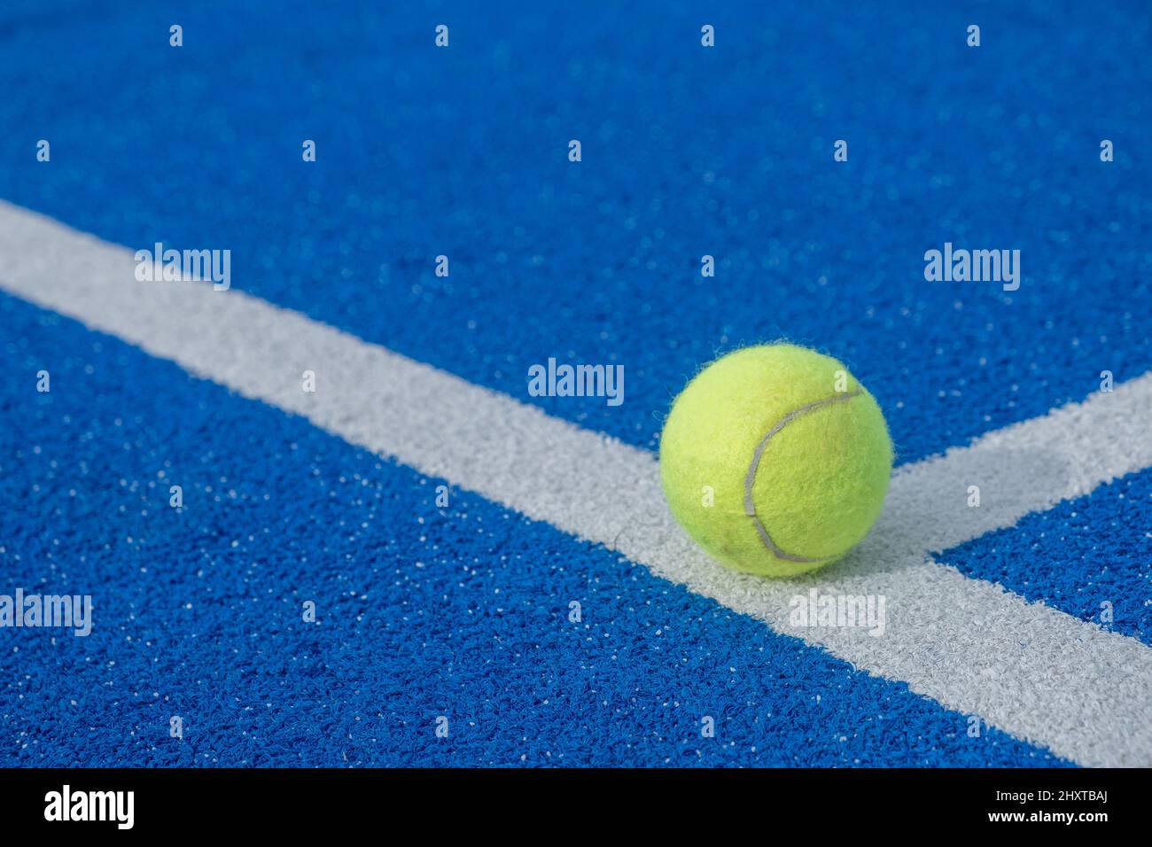 Paddle tennis ball on a paddle tennis court for background Stock Photo