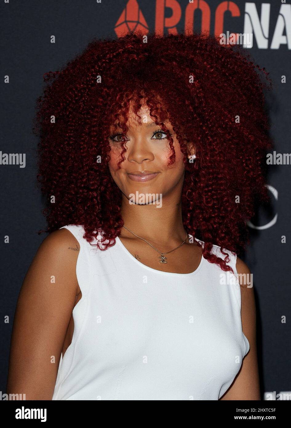 Rihanna at the Gucci and RocNation Pre-Grammy Brunch held at the Soho, Beverly Hills. Stock Photo