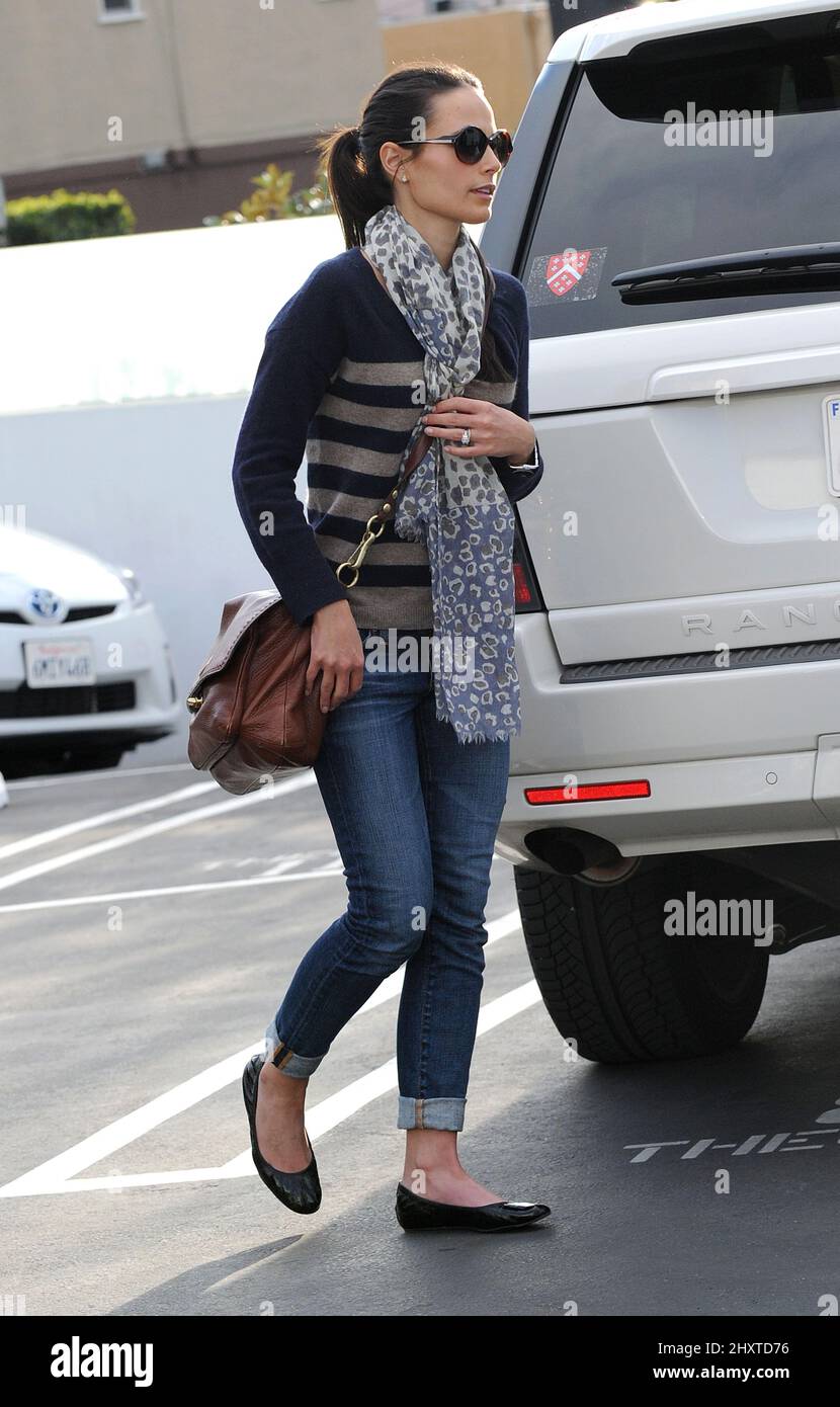 Jordana Brewster is seen out shopping in Los Angeles, USA Stock Photo