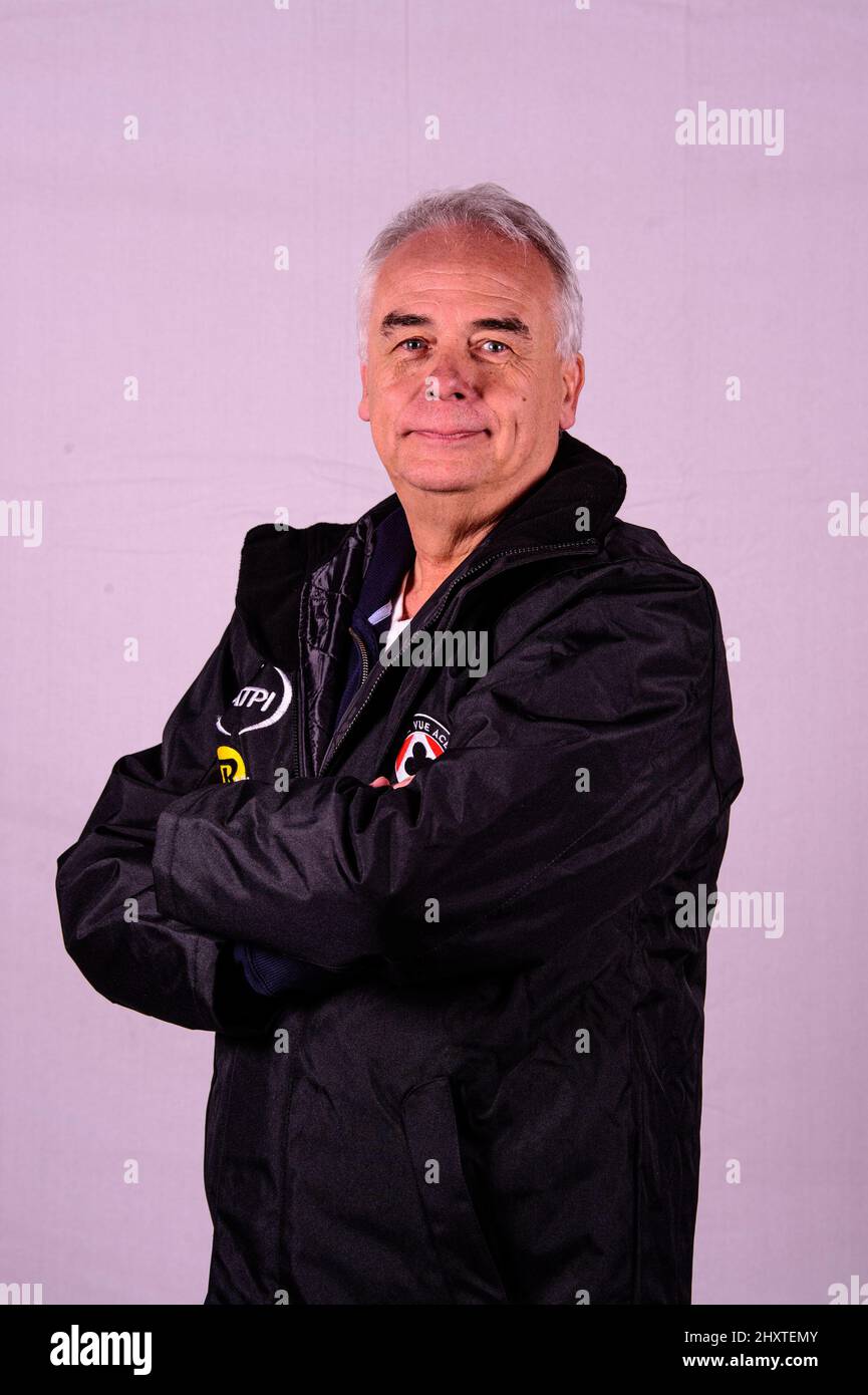 MANCHESTER, UK. MAR 14TH Robin Southwell, C0-Owner of Belle Vue Speedway during the Belle Vue Speedway Media Day at the National Speedway Stadium, Manchester on Monday 14th March 2022. (Credit: Ian Charles | MI News) Credit: MI News & Sport /Alamy Live News Stock Photo