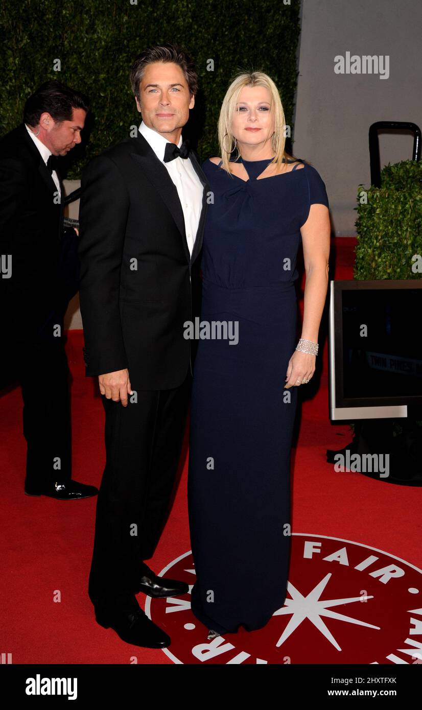 Rob Lowe and wife Sheryl Berkoff attending the 2011 Vanity Fair Oscar