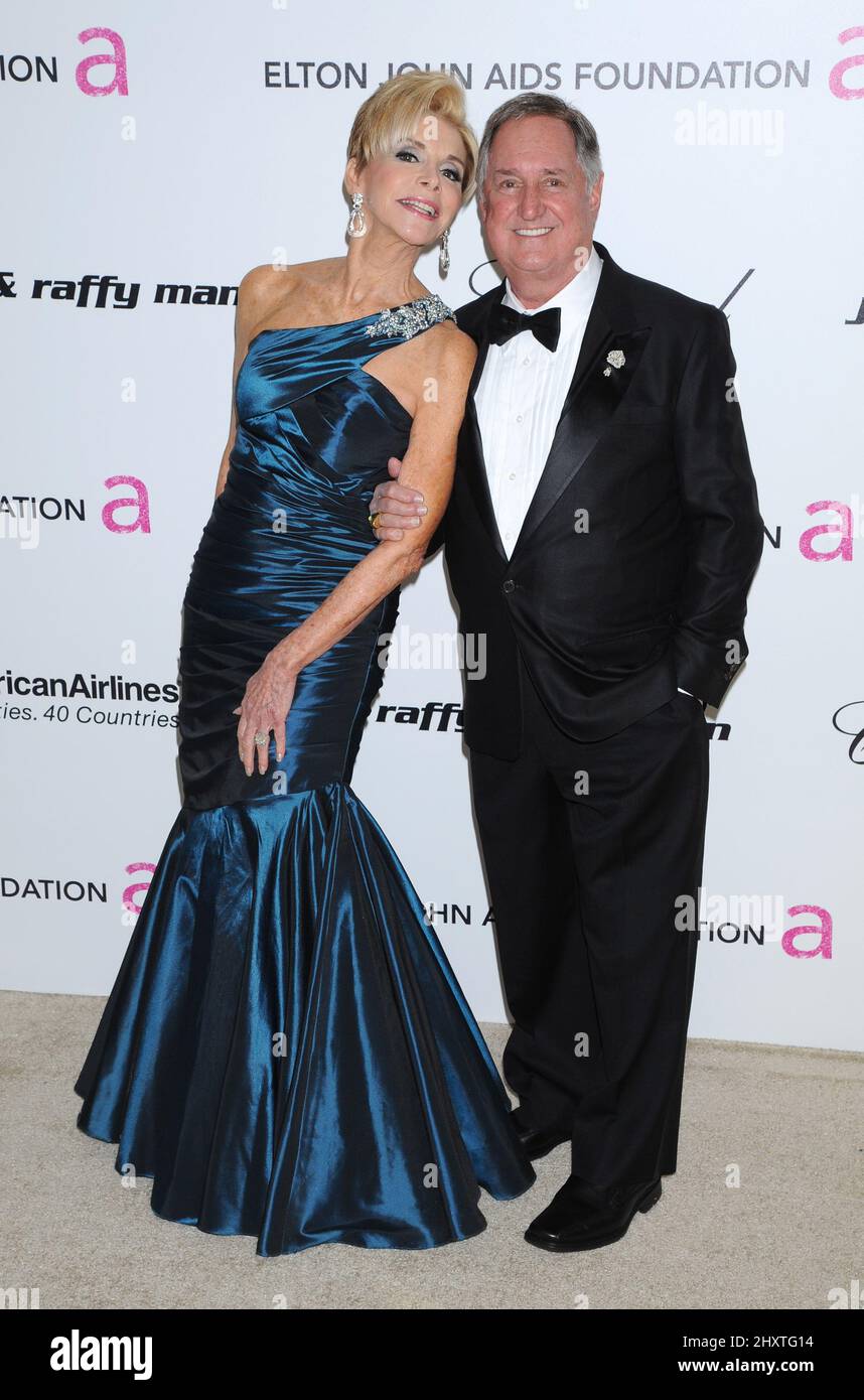 Neil Sedaka and Leba Strassberg during the 19th Annual Elton John Aids Foundation Academy Awards viewing party at the Pacific Design Center 'Outdoor Plaza', Hollywood, California Stock Photo