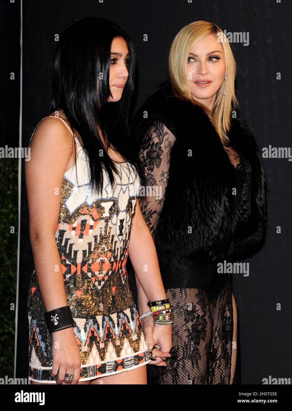 Lourdes Leon and Madonna during the 2011 Vanity Fair Oscar Party hosted by Graydon Carter at the Sunset Tower Hotel, Hollywood, California Stock Photo