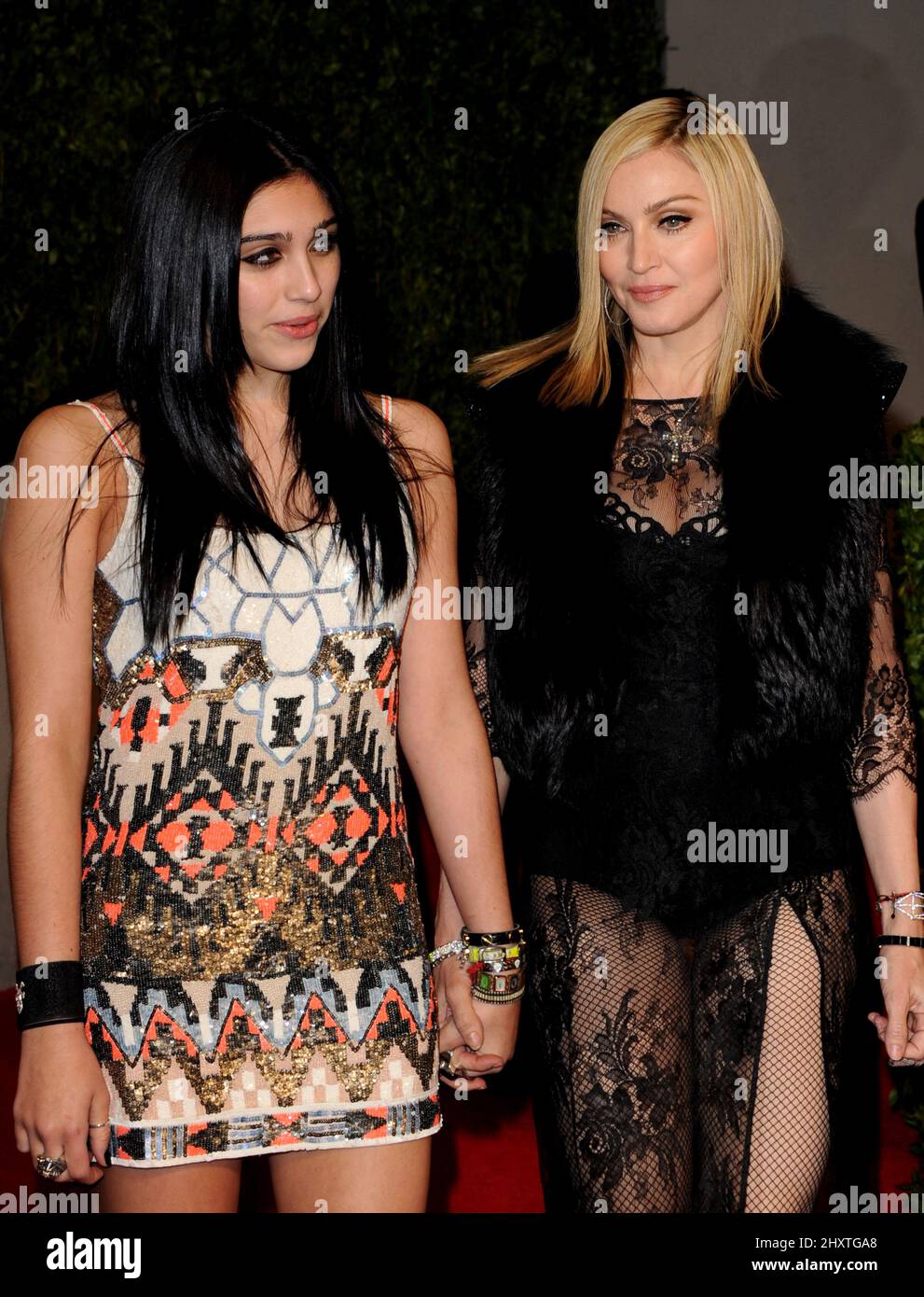 Lourdes Leon and Madonna during the 2011 Vanity Fair Oscar Party hosted by Graydon Carter at the Sunset Tower Hotel, Hollywood, California Stock Photo