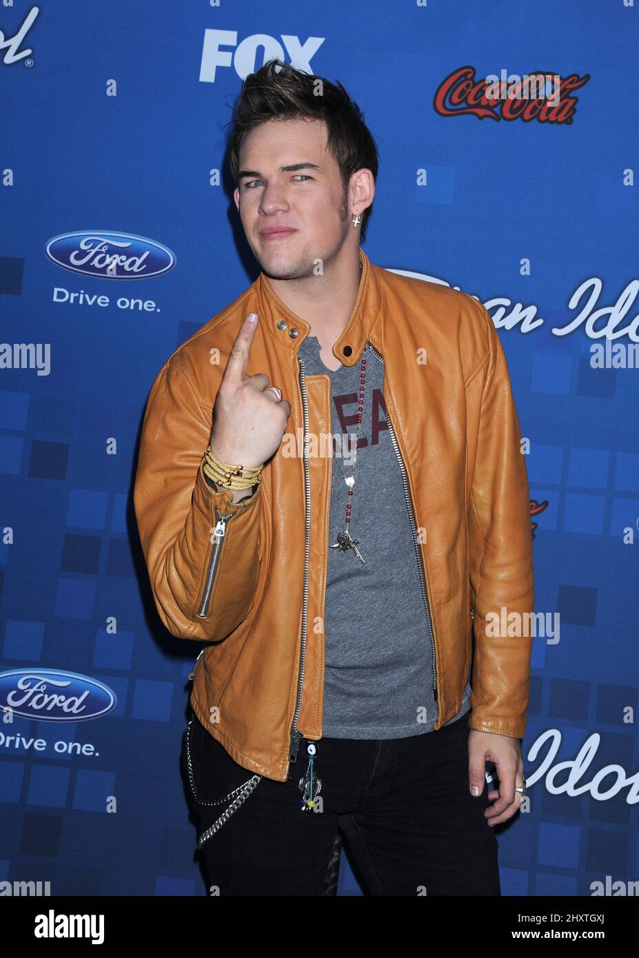 James Durbin at the American Idol Season 10 Top 13 Finalists Party held on the rooftop at The Grove in Los Angeles, CA. Stock Photo