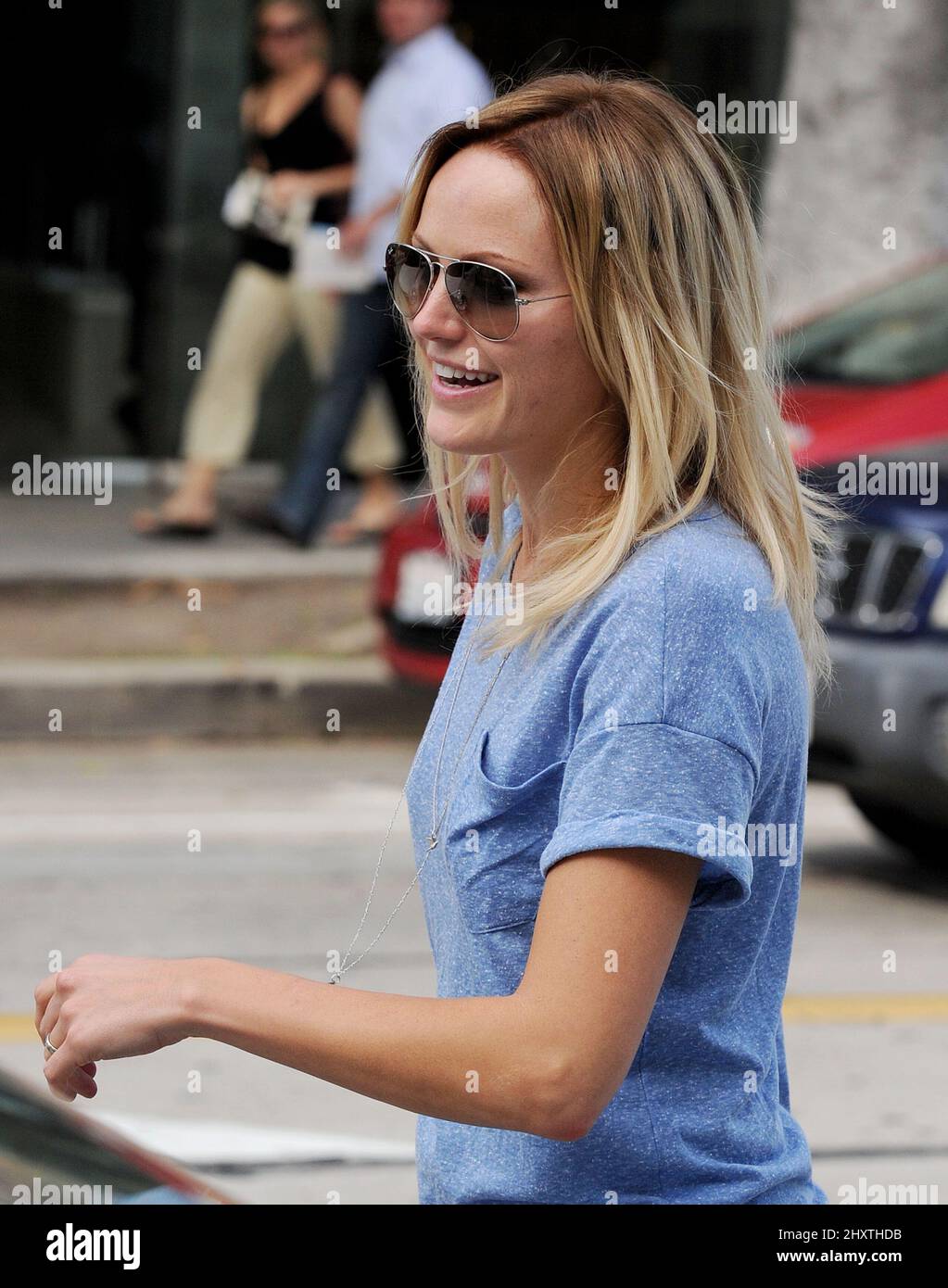 Malin Akerman shopping on Melrose in Los Angeles, California Stock