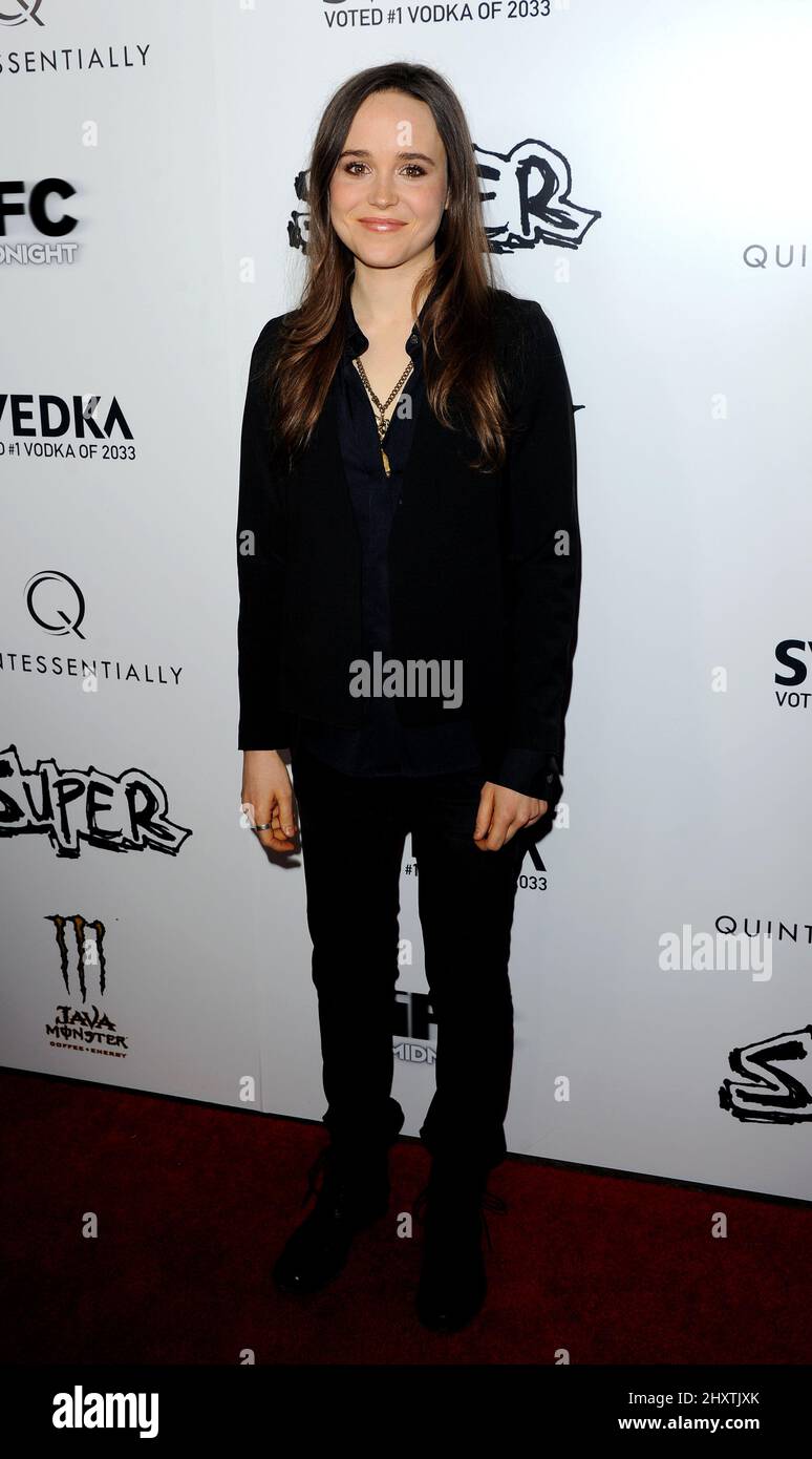 Ellen Page during the 'Super' Los Angeles Premiere held at the Egyptian Theatre, Hollywood, California Stock Photo