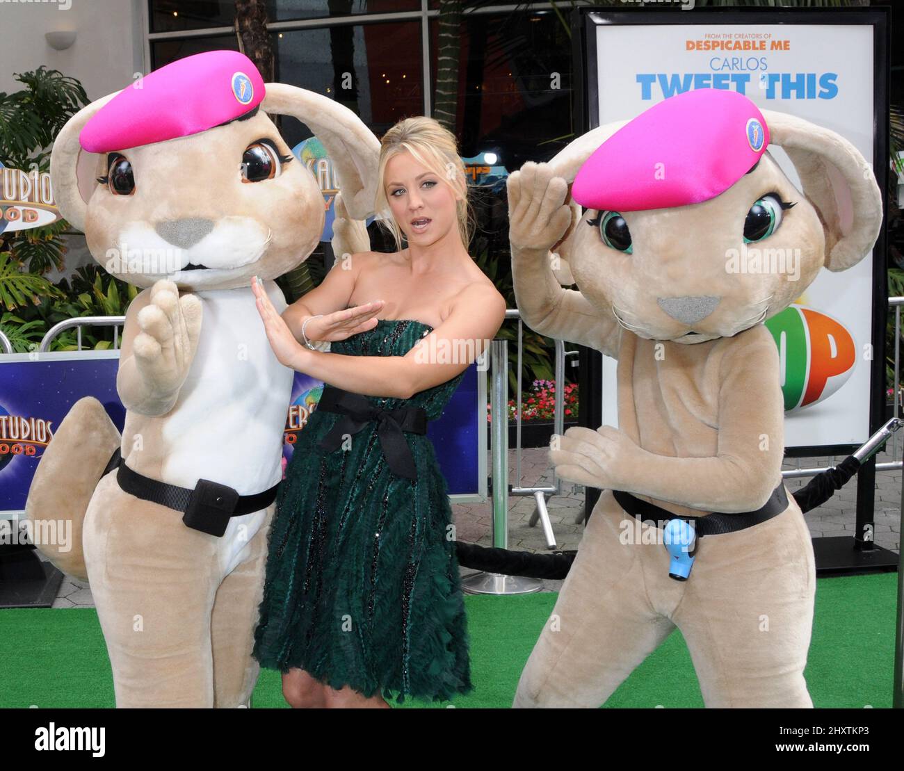 Kaley Cuoco during the premiere of the new movie from Universal Pictures HOP, held at Universal Studios Hollywood, Los Angeles Stock Photo