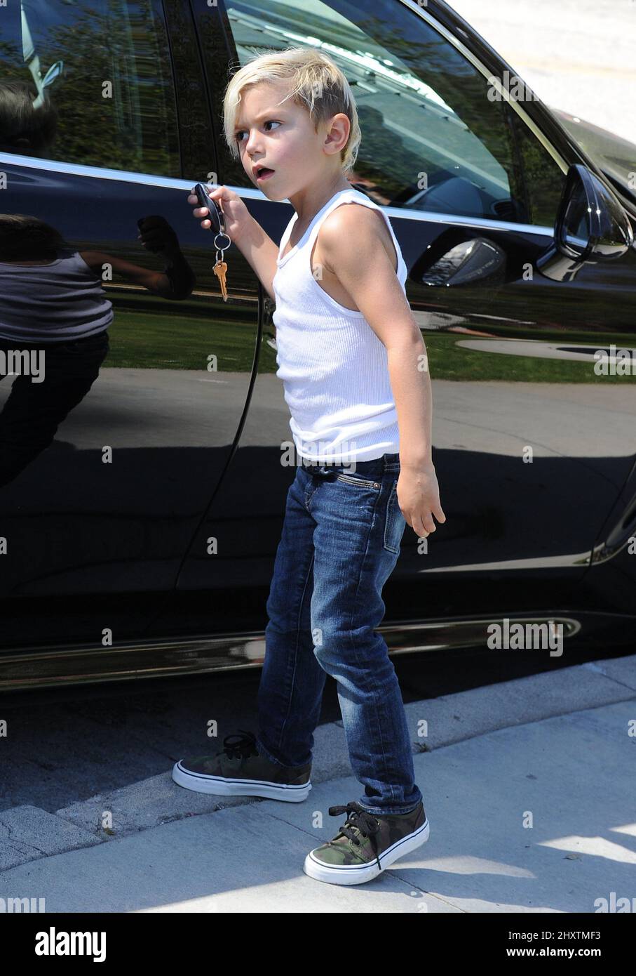 Kingston Rossdale is seen out and about in Los Angeles, California