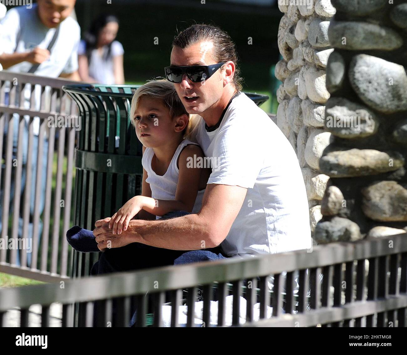 Gavin Rossdale and son Kingston is seen out and about in Los Angeles, California Stock Photo