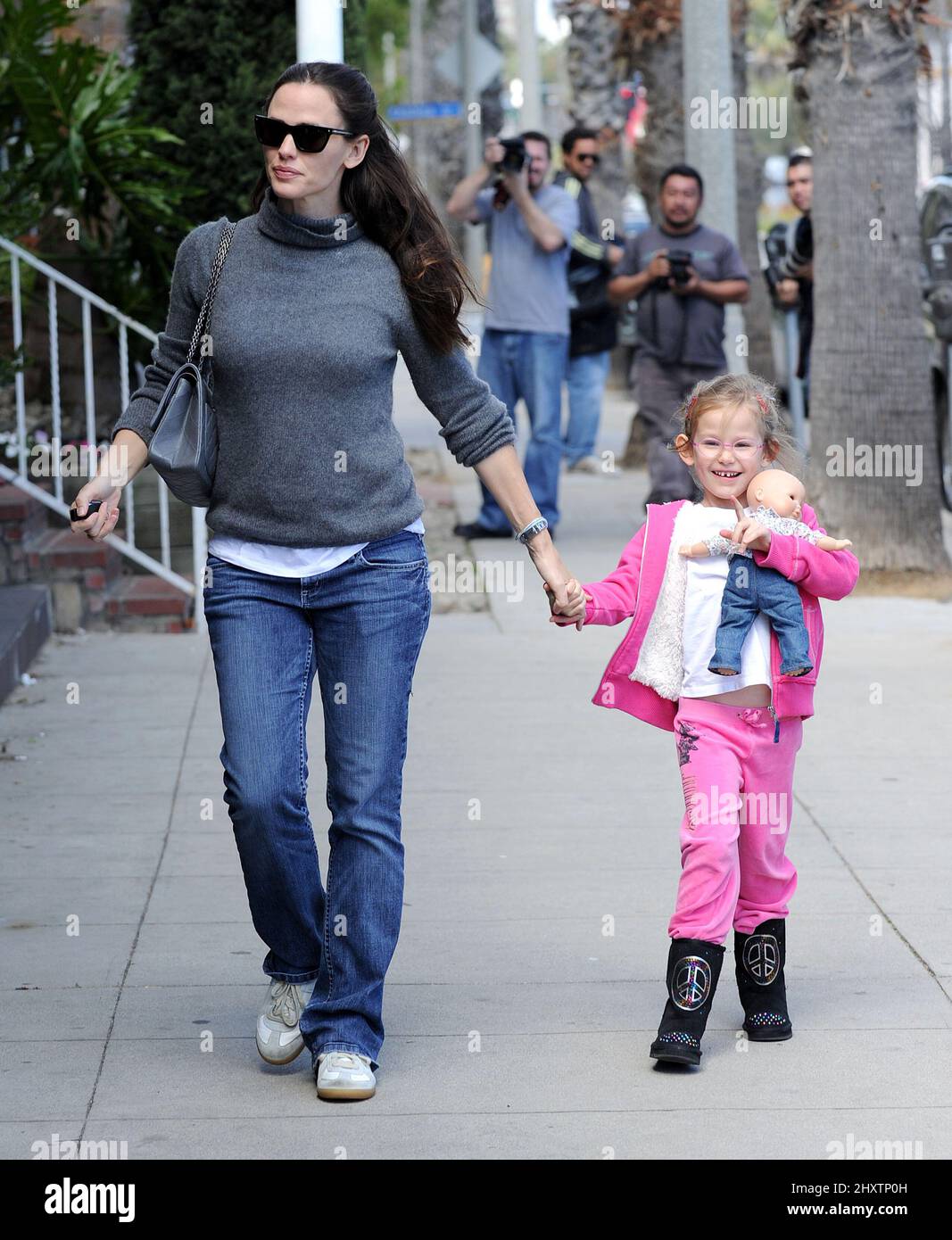 Jennifer Garner and her daughter Violet Anne Affleck are seen out and