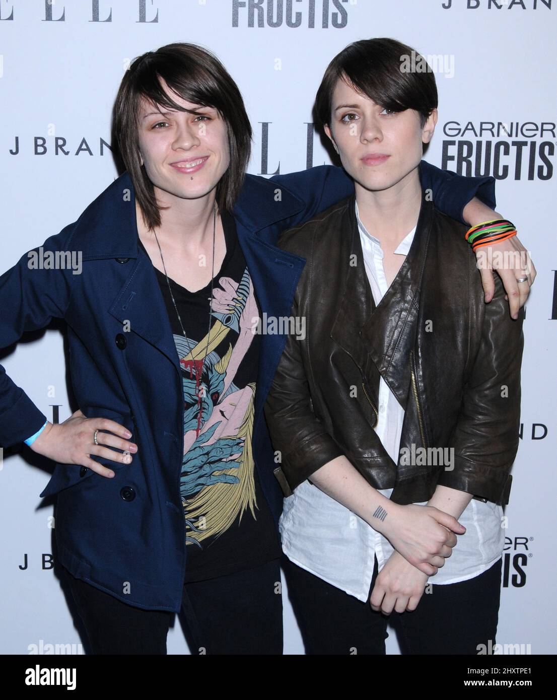 Tegan Rain Quin and Sara Keirsten Quin attending ELLE's Second Annual