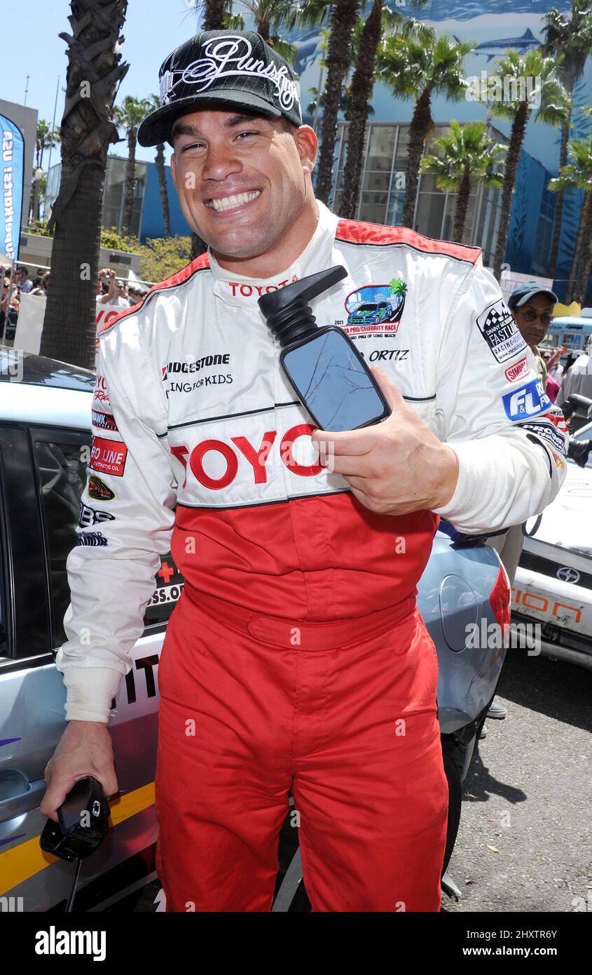 Tito Ortiz and his wrecked car at the 35th Annual Toyota Pro/Celebrity ...