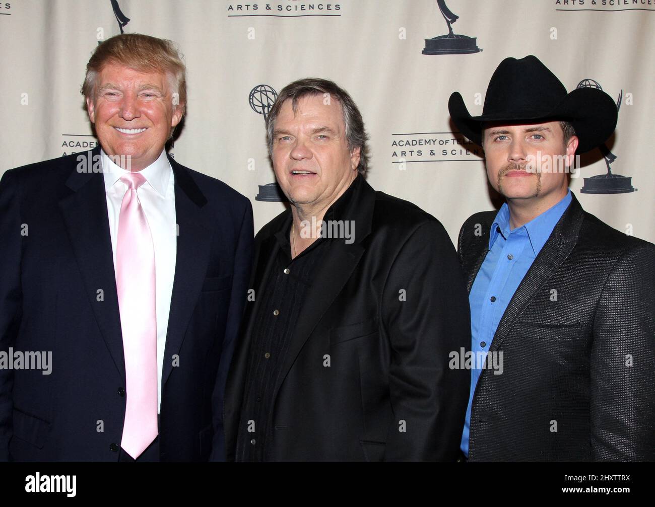 Donald Trump Jr., Donald Trump and John Rich at an evening with 'The Celebrity Apprentice' held at Florence Gould Hall, New York. Stock Photo