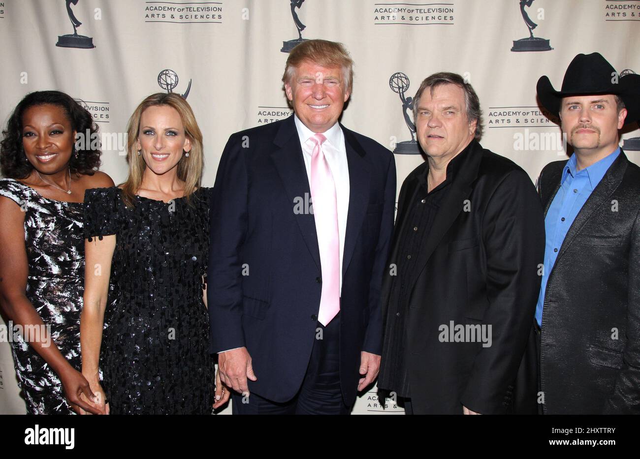 Star Jones, Marlee Matlin, Donald Trump, Meat Loaf and John Rich at an evening with 'The Celebrity Apprentice' held at Florence Gould Hall, New York. Stock Photo