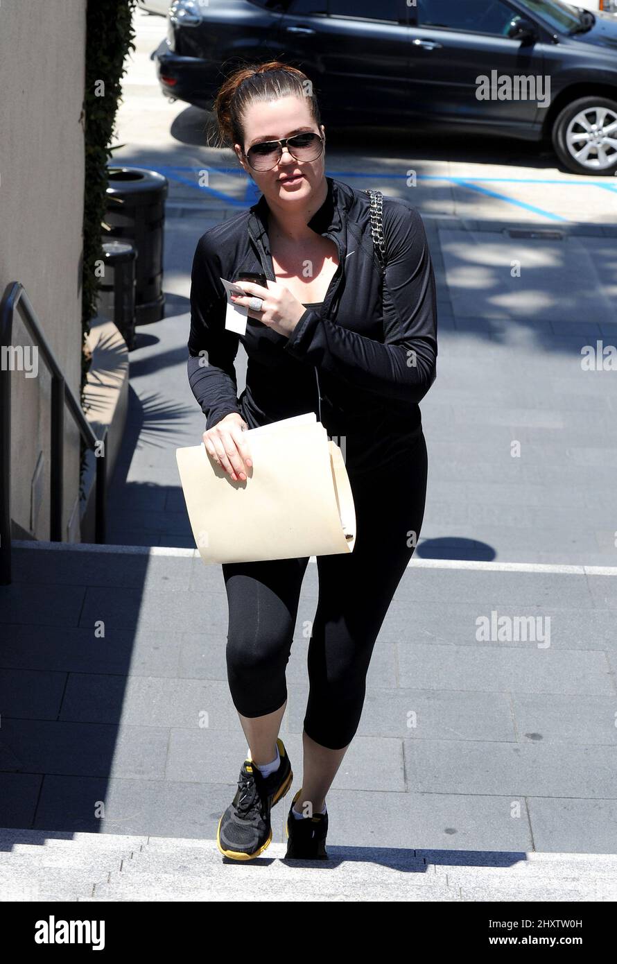 Khloe Kardashian is seen out and about in Los Angeles California Stock Photo