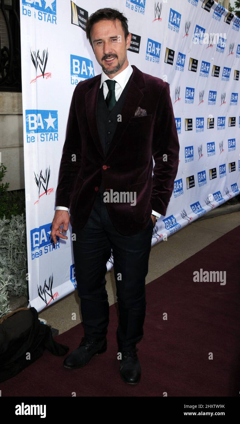 David Arquette attending The Creative Coalition and WWE launch anti-bullying Alliance 'be a STAR' at the Washington Club in Washington DC, USA. Stock Photo