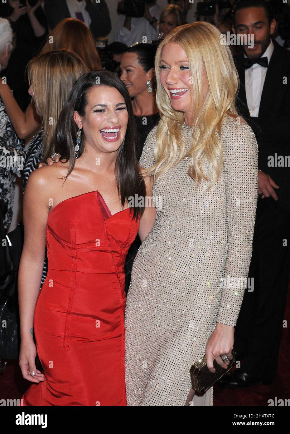 Lea Michele and Paltrow arriving for the Metropolitan Museum