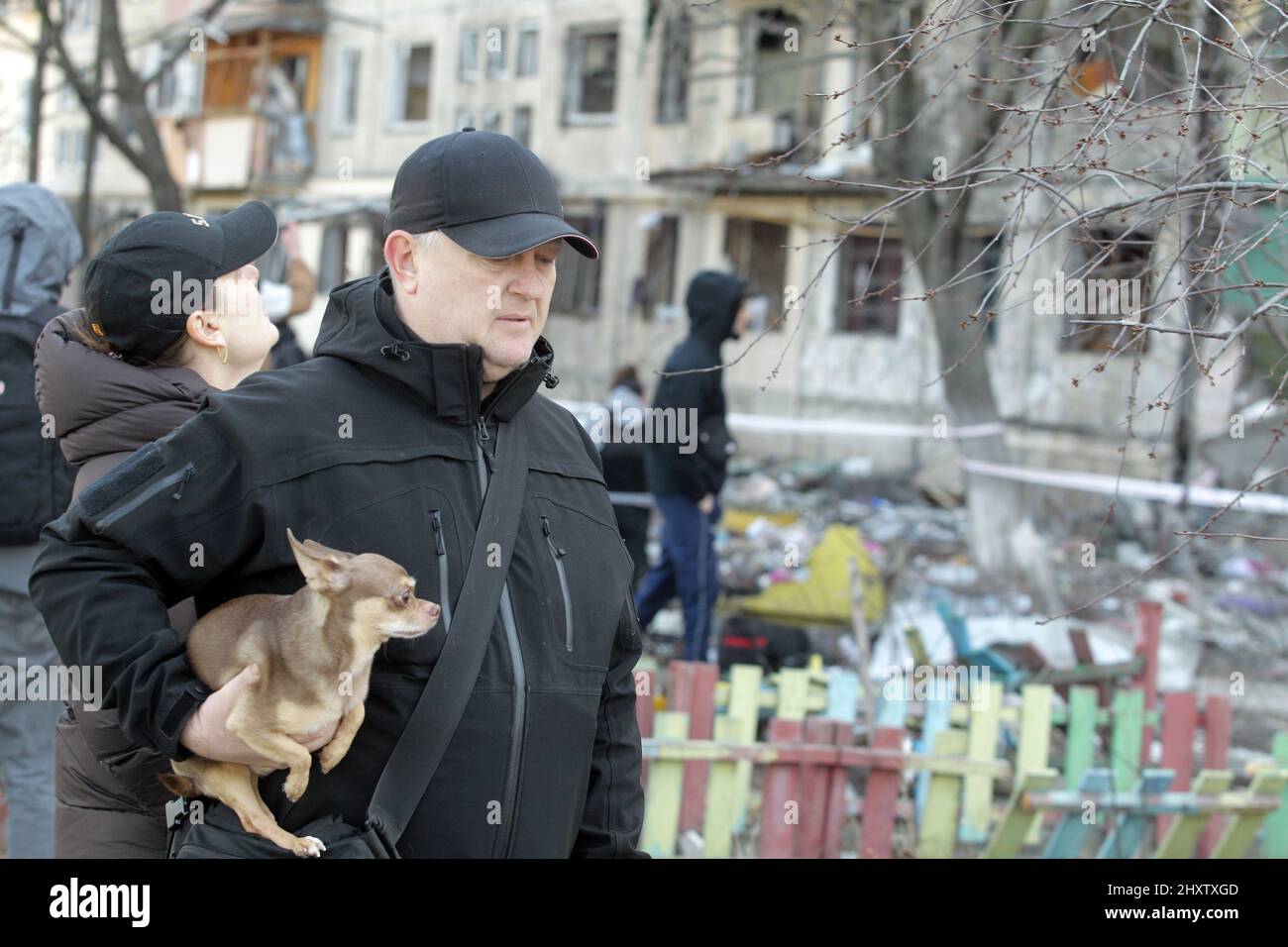Non Exclusive: KYIV, UKRAINE - MARCH 14, 2022 - A destroyed apartment ...