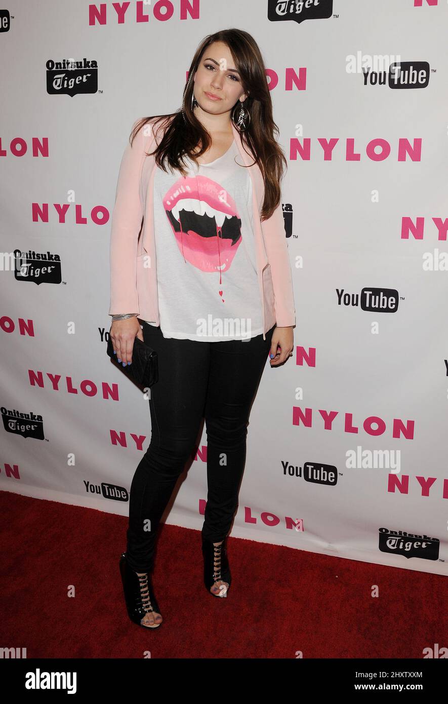Sophie Simmons NYLON Magazine May 'Young Hollywood' Party held at Bardot, California Stock Photo