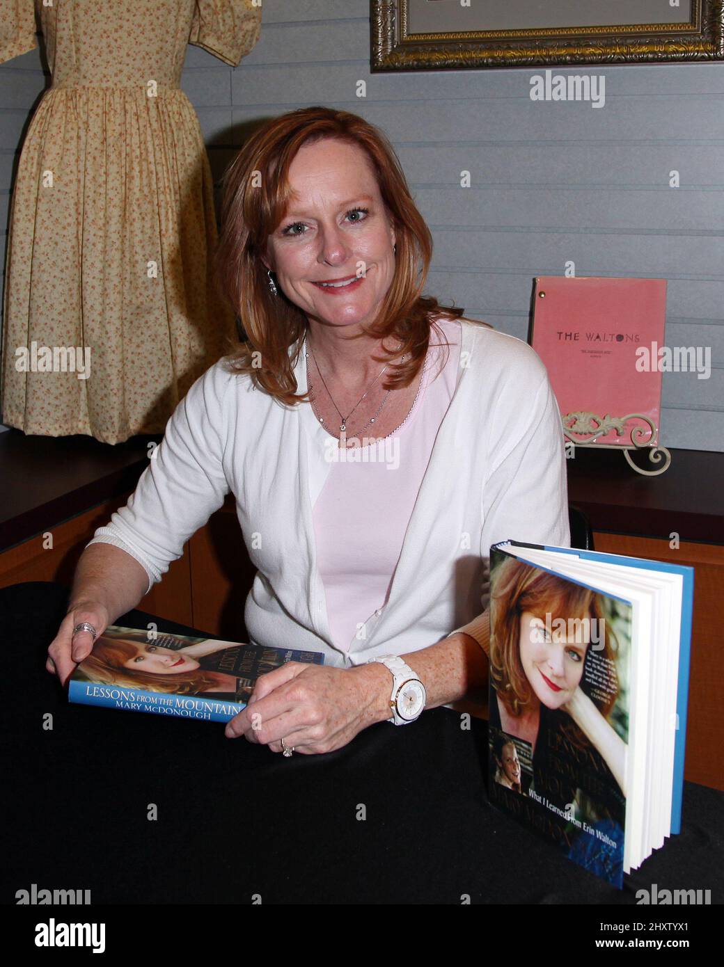 Mary McDonough signs copies of 'Lessons From the Mountain' held at the SGMA Museum at Dollywood in Tennessee, USA. Stock Photo