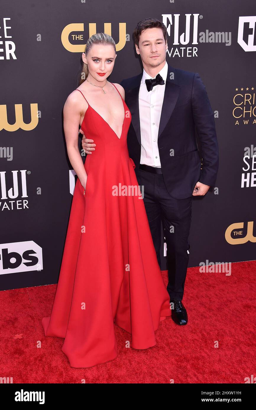 LOS ANGELES, CA - MARCH 13: Kathryn Newton and Kyle Allen attends the 27th Annual Critics Choice Awards at Fairmont Century Plaza on March 13, 2022 in Stock Photo