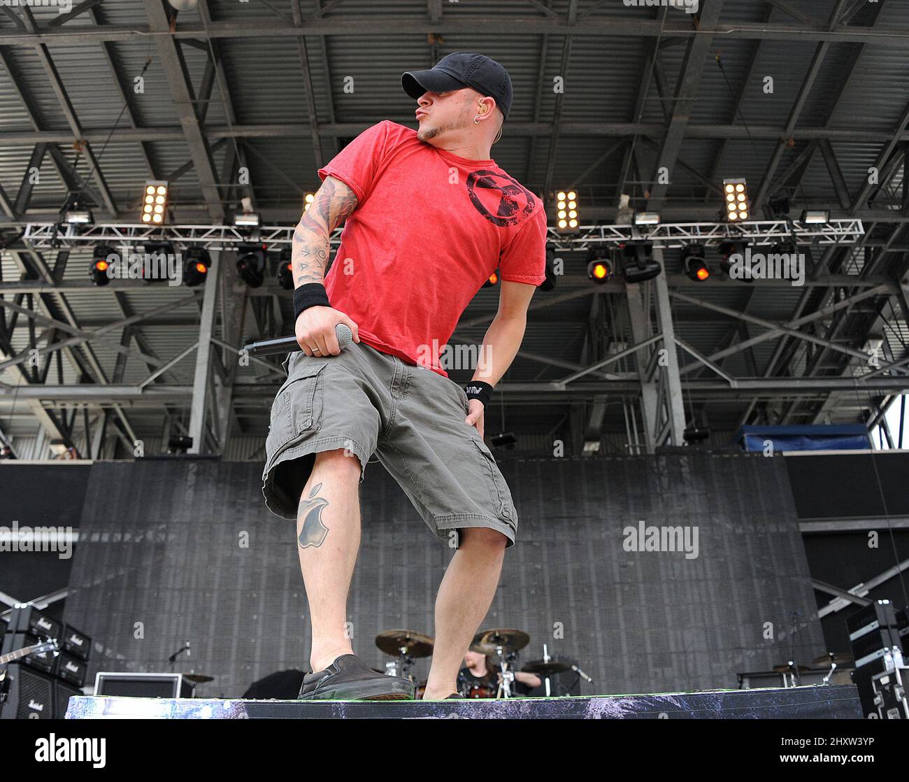 Singer Philip Labonte of the band All That Remains performs at Rock on ...