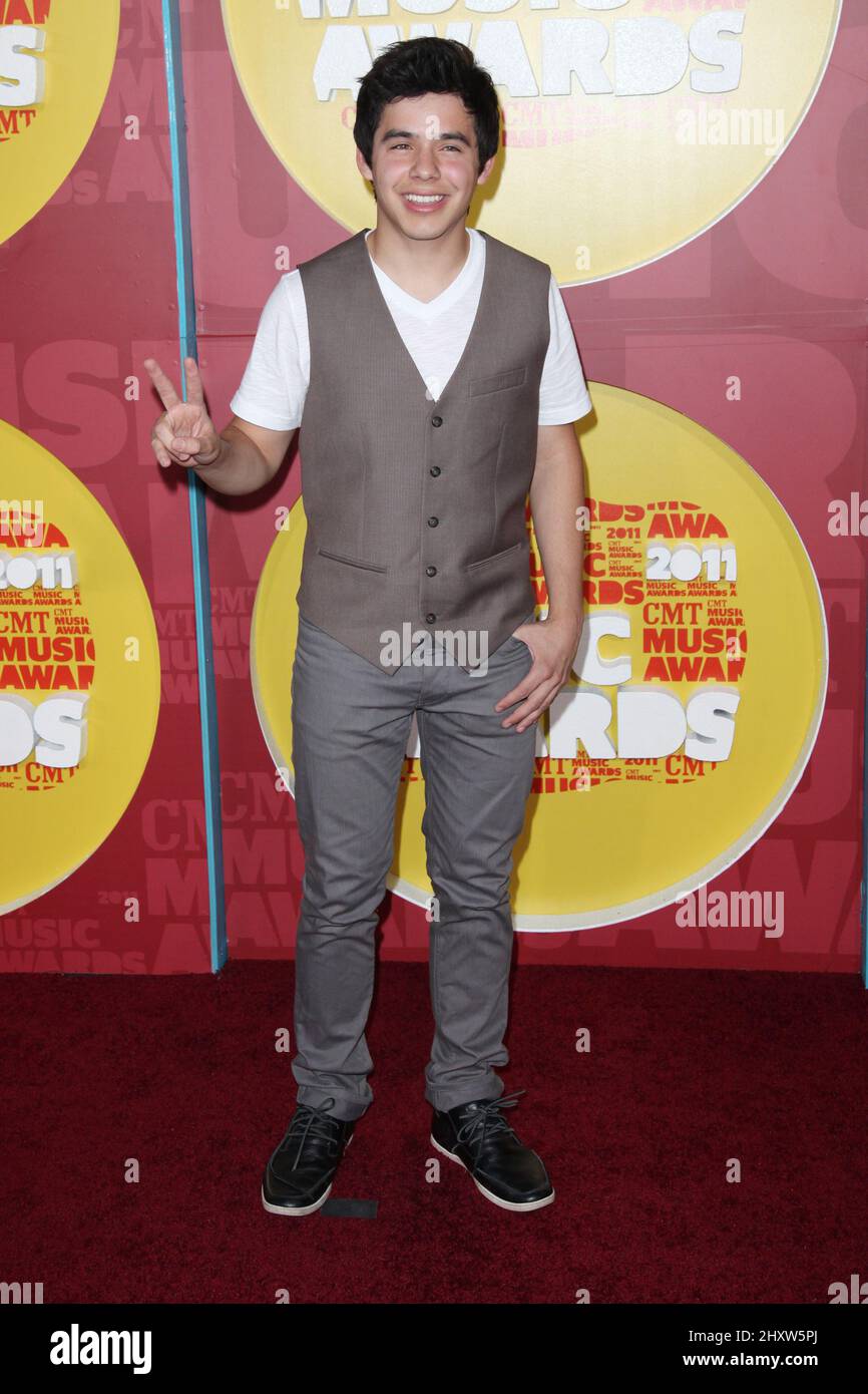 David Archuleta at the 2011 CMT Music Awards at the Bridgestone Arena in Nashville, Tennessee. Stock Photo