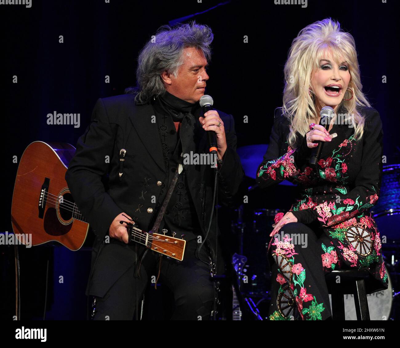 Dolly Parton and Marty Stuart perform during the Marty Stuart Late