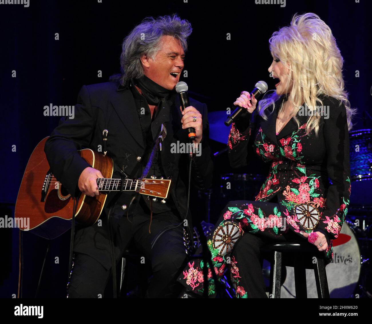 Dolly Parton and Marty Stuart perform during the Marty Stuart Late
