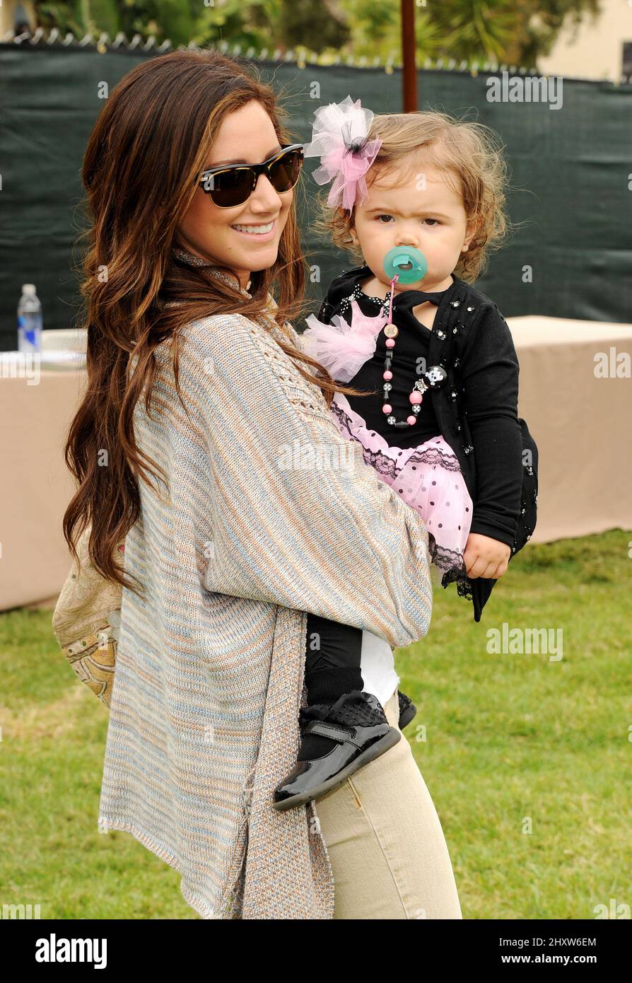 Ashley Tisdale and Neice Mikayla Dawn McChesnie arriving at the 22nd Annual A Time for Heroes
