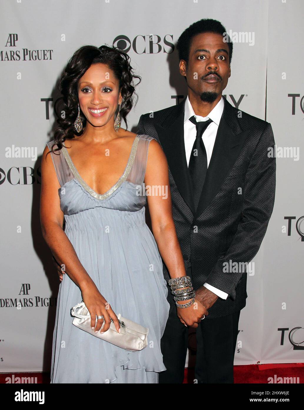 Chris Rock and Malaak Compton Rock attending the 65th Annual Tony