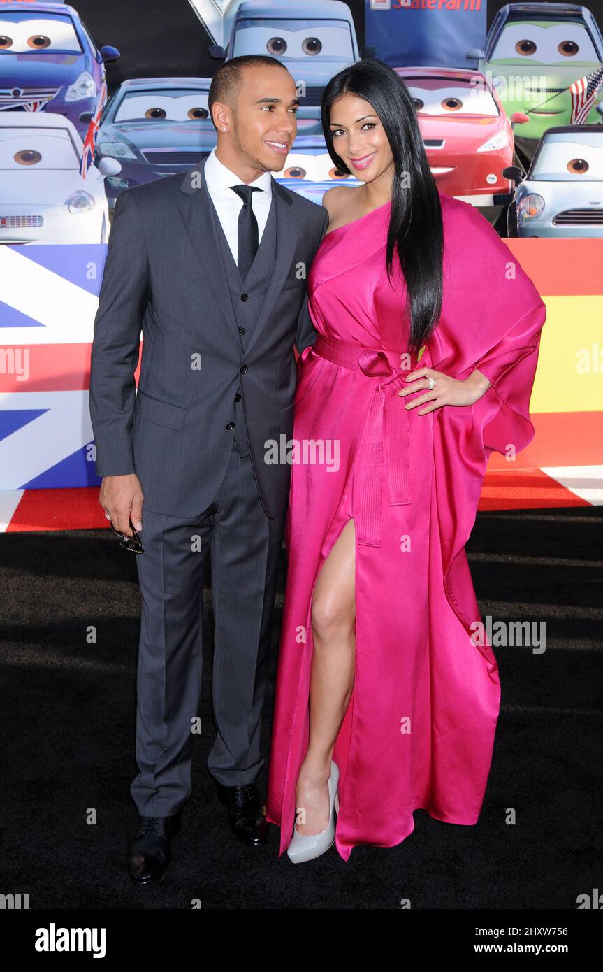 Lewis Hamilton and Nicole Scherzinger at the world premiere of 