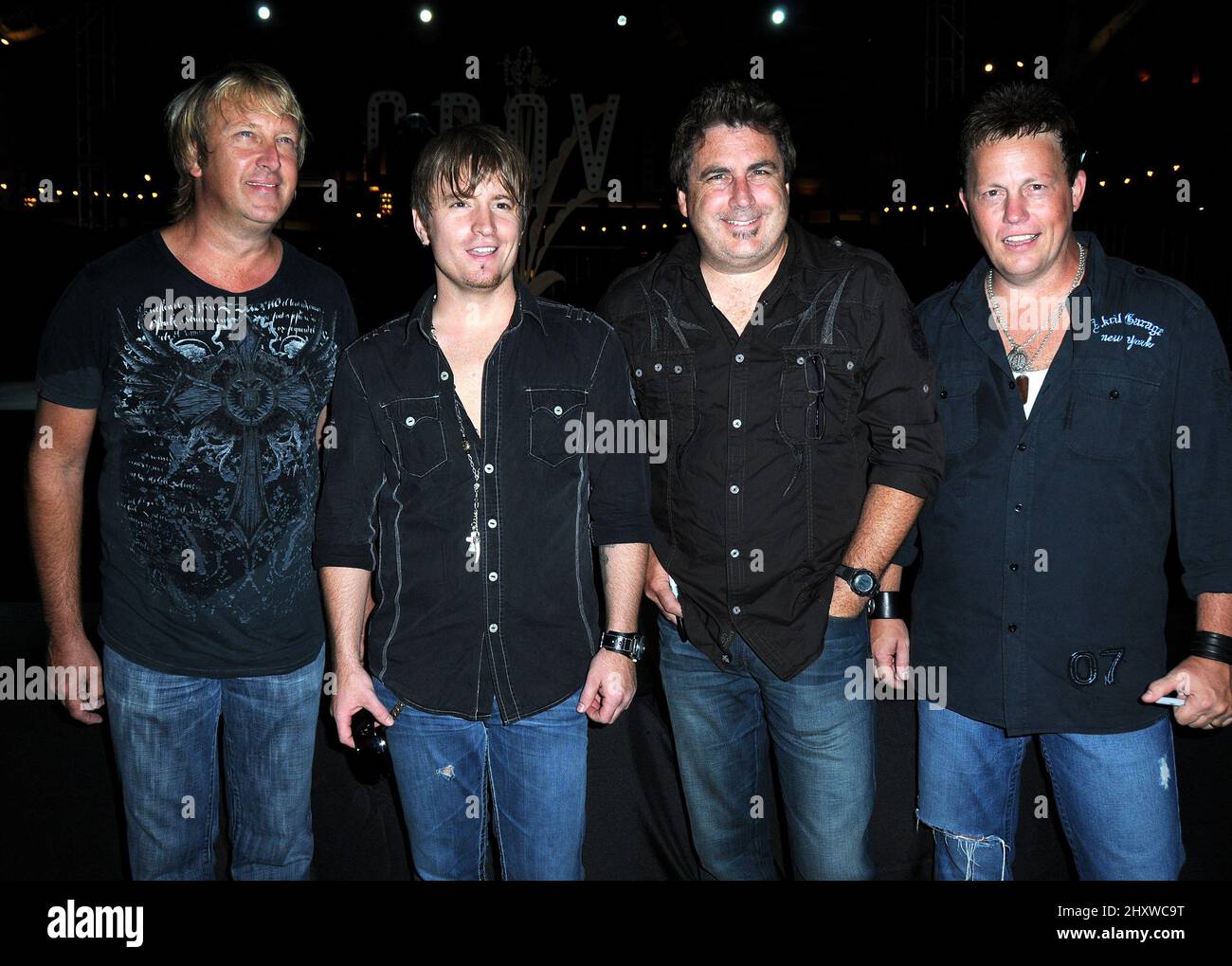 Lonestar during a free concert held at The Grove in Los Angeles, CA. Stock Photo