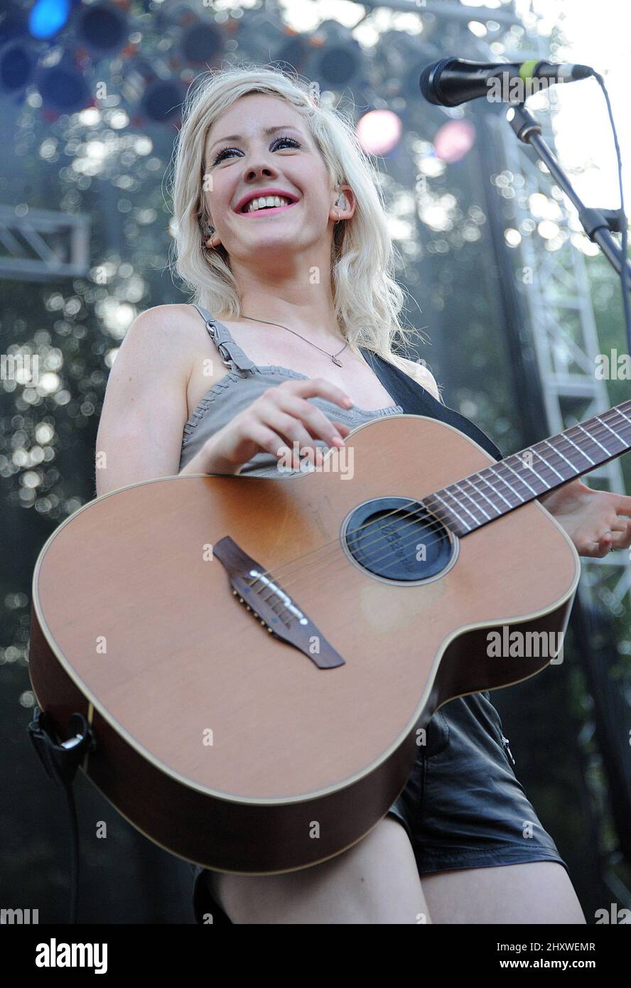 Ellie Goulding during the 20th Anniversary Lollapalooza Music Festival that is taking place at Grant Park, Chicago Stock Photo