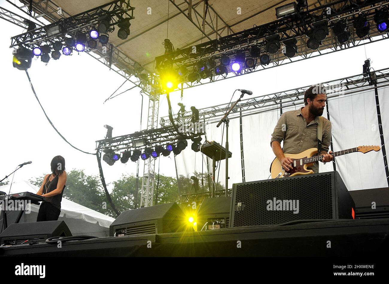 Phantogram during the 20th Anniversary Lollapalooza Music Festival that is taking place at Grant Park, Chicago Stock Photo