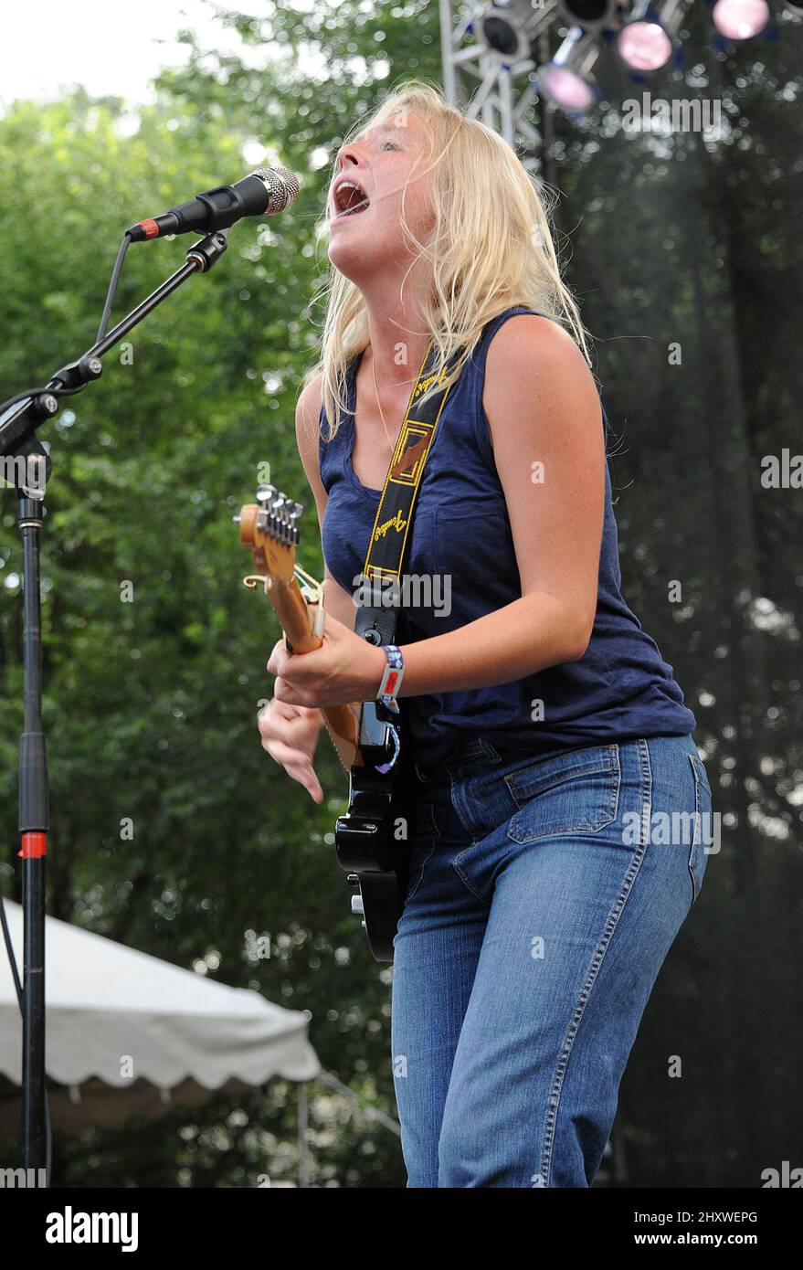Lissie during the 20th Anniversary Lollapalooza Music Festival that is taking place at Grant Park, Chicago Stock Photo