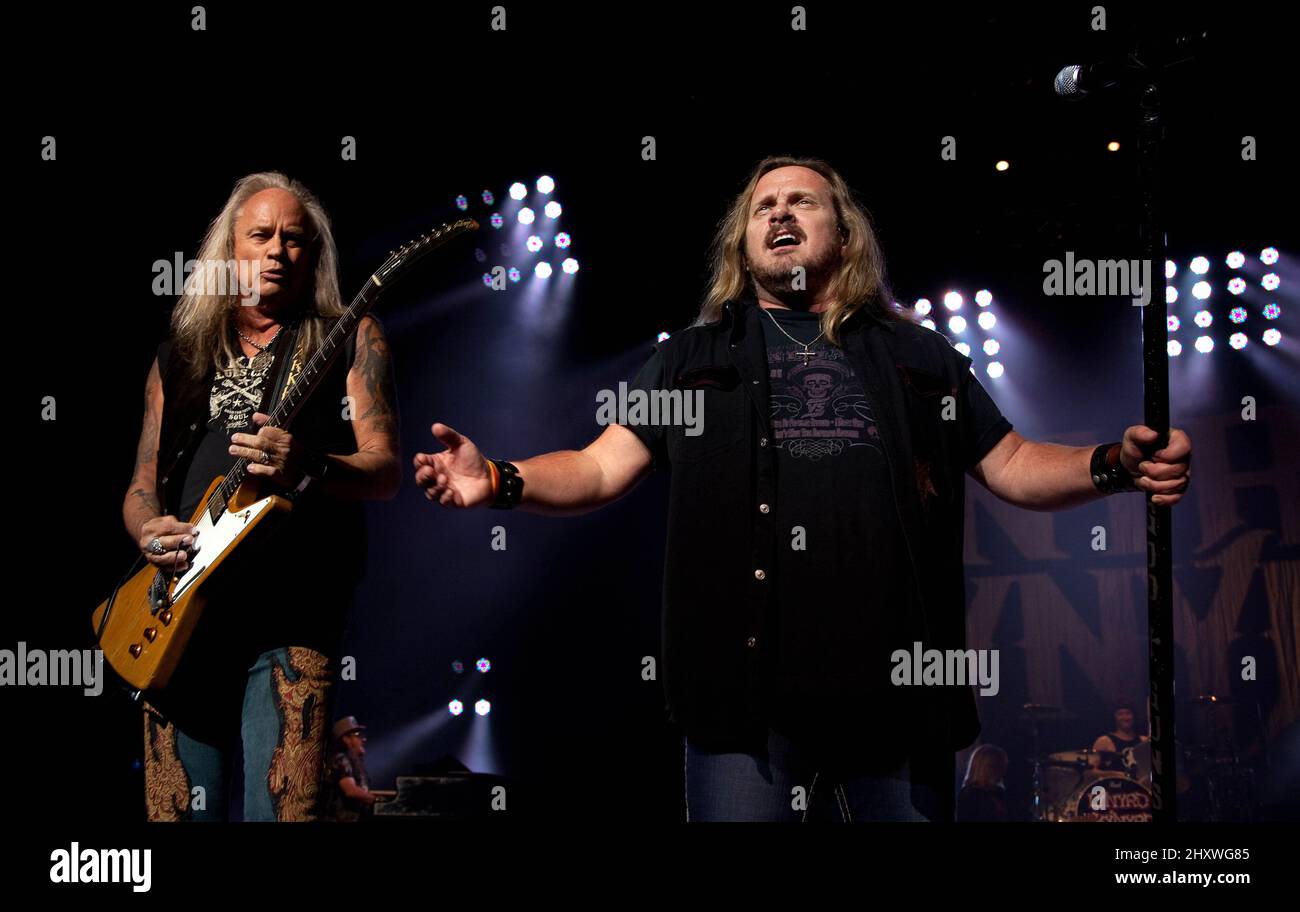 Rickey Medlocke and Johnny Van Zant from Lynyrd Skynyrd performing live