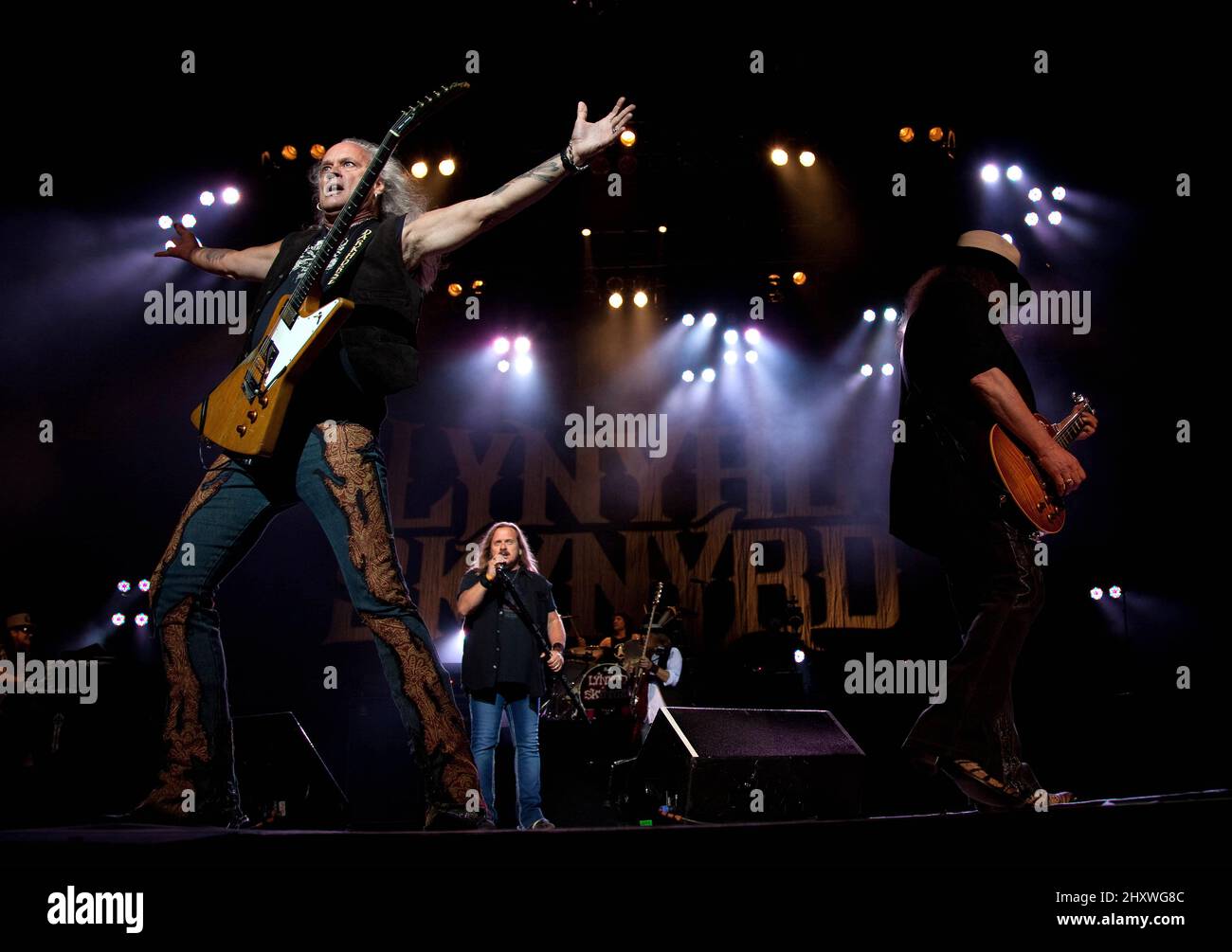 Rickey Medlocke , Johnny Van Zant and Gary Rossington from Lynyrd